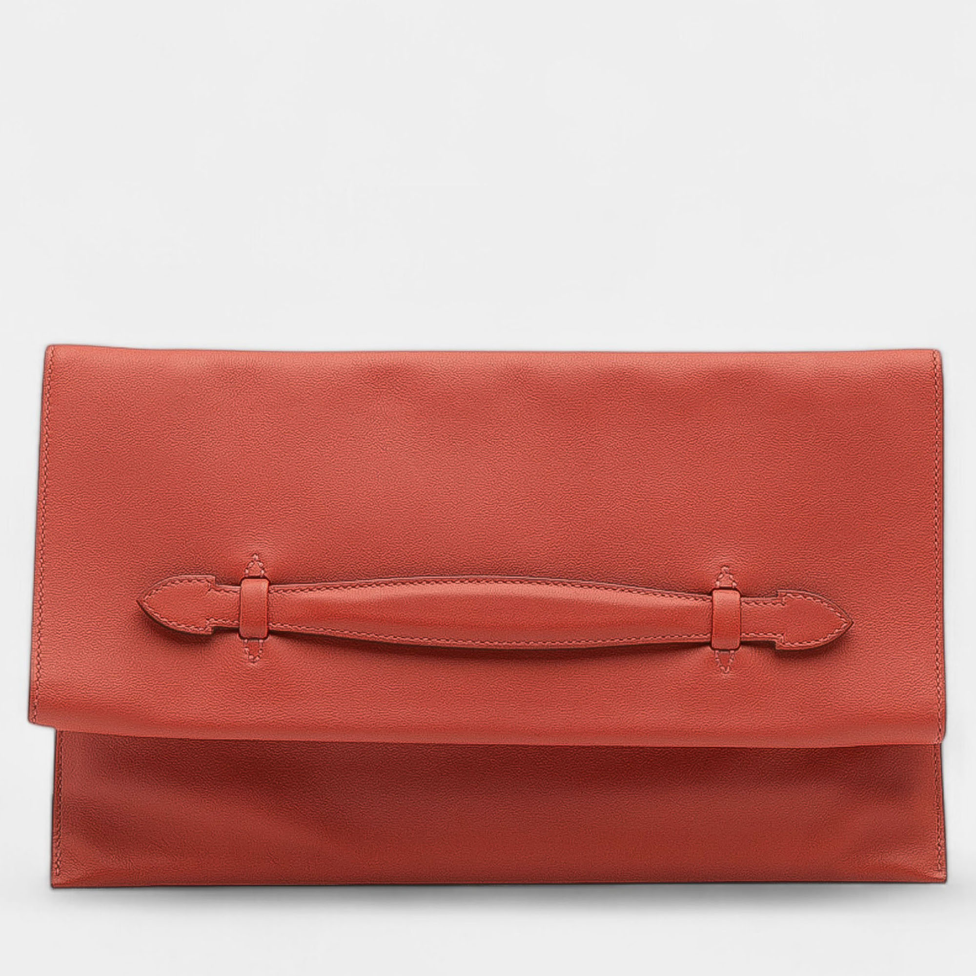 

Hermes Red Evercolor Pliplat Clutch
