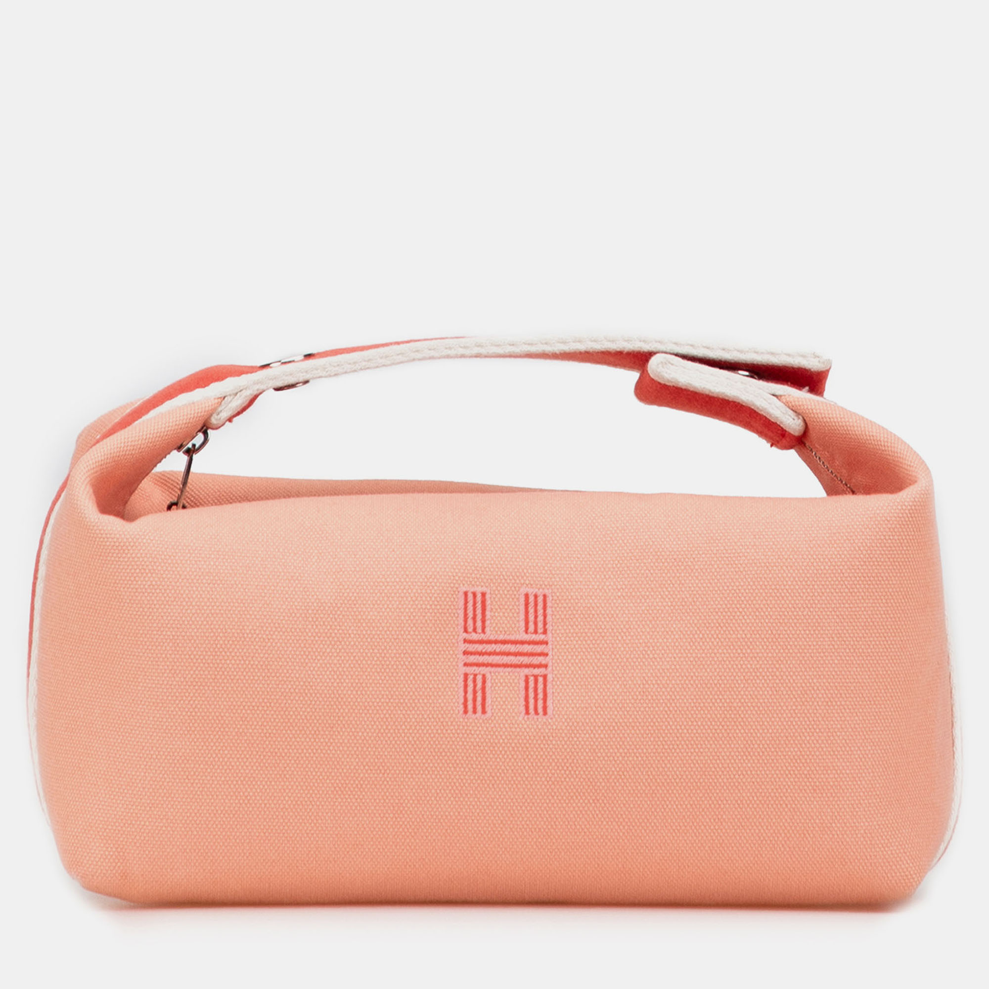 

Hermes Salmon Pink Small Canvas Bride-a-Brac Case