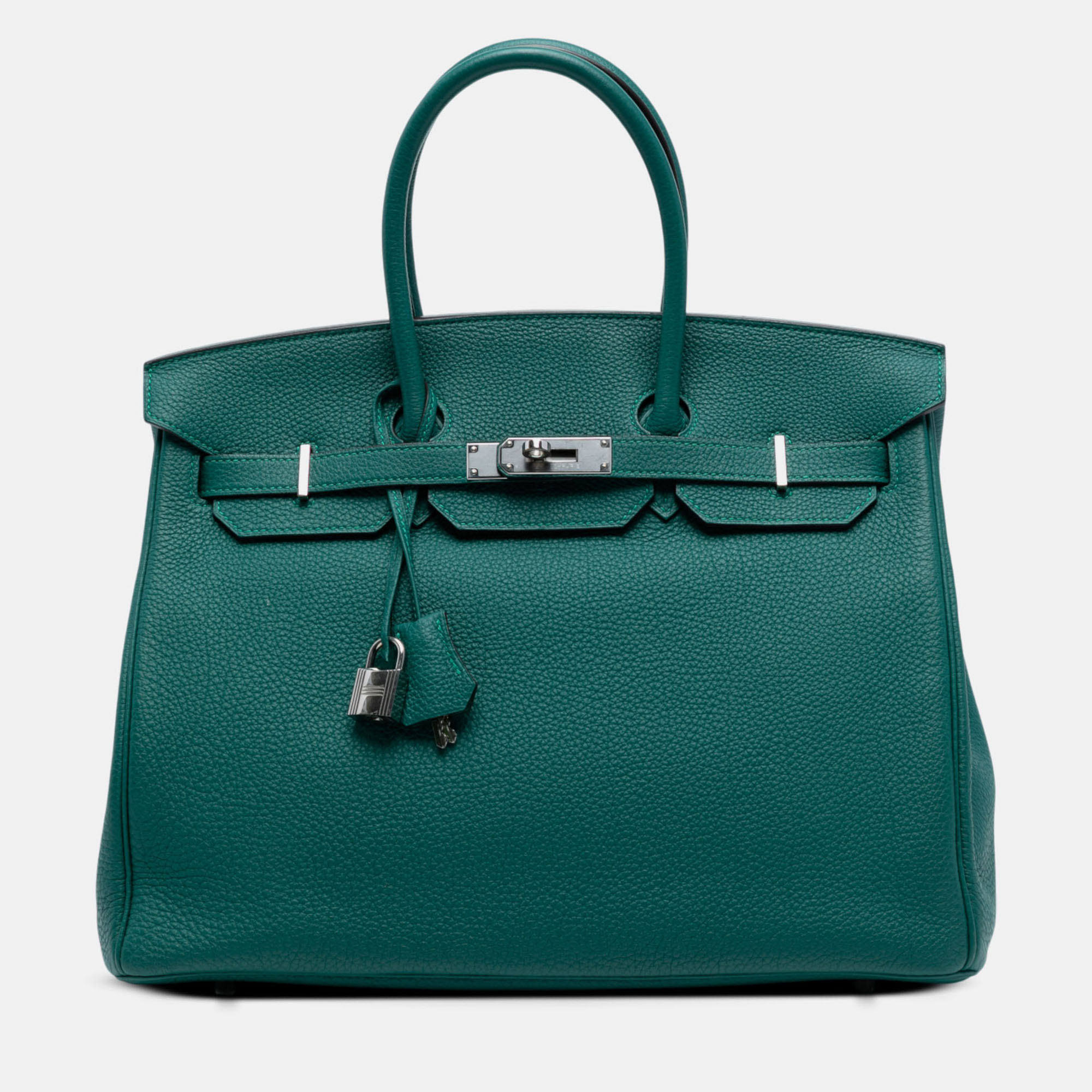 

Hermes Green Hermes Malachite Togo Palladium Finish Birkin 35