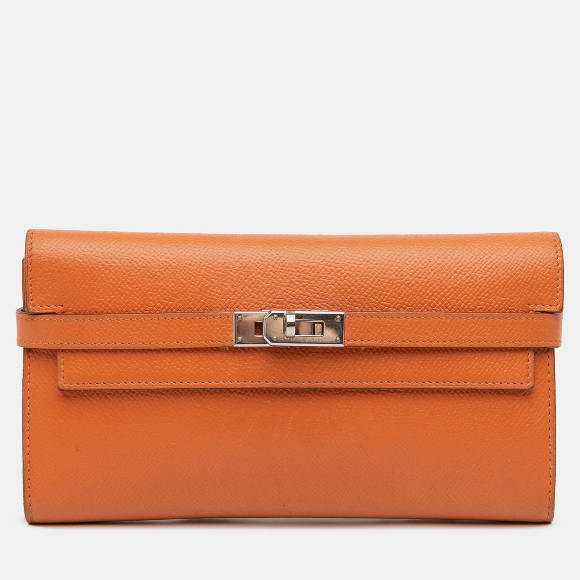 

Hermes Orange Epsom Kelly Longue Wallet