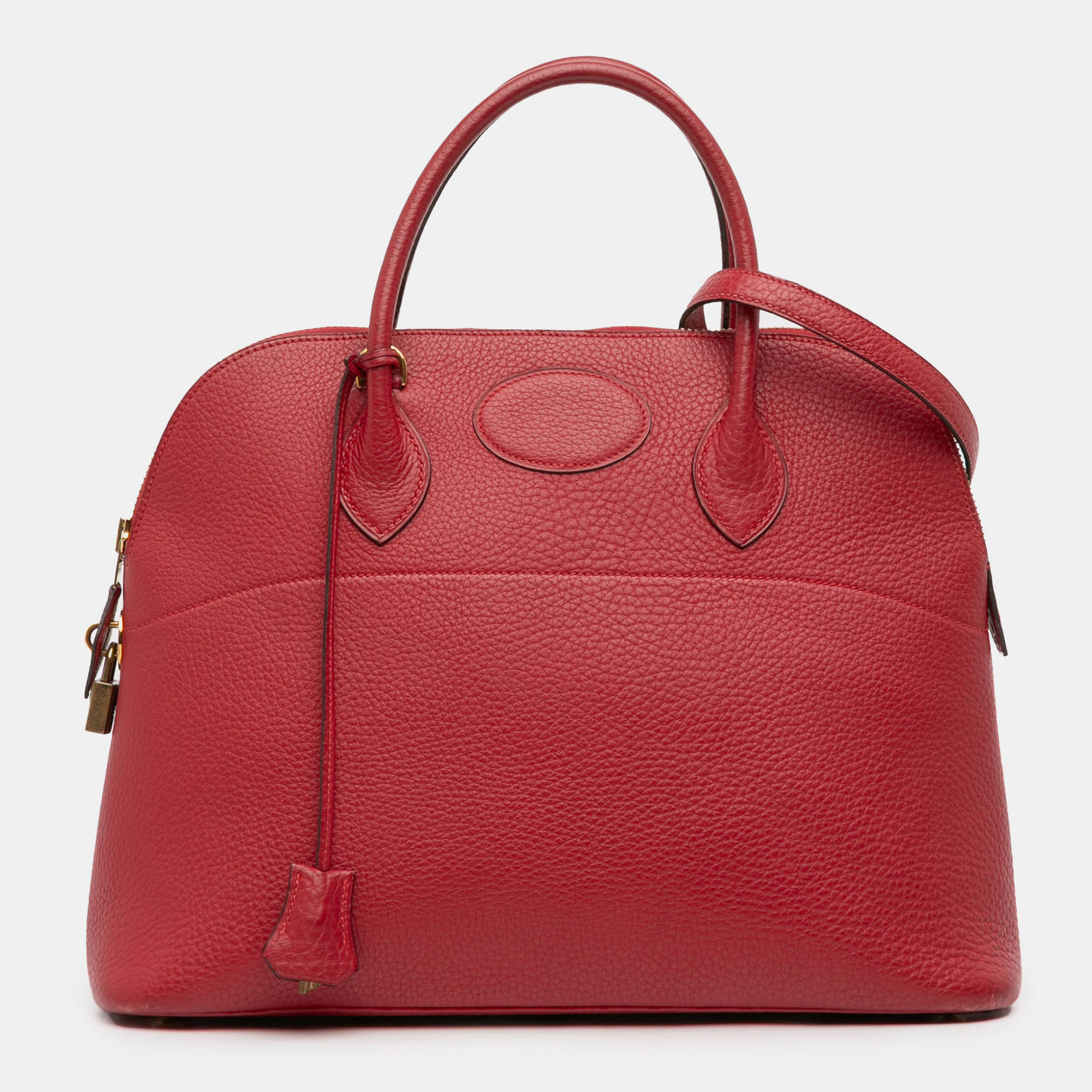

Hermes Red Clemence Bolide 31