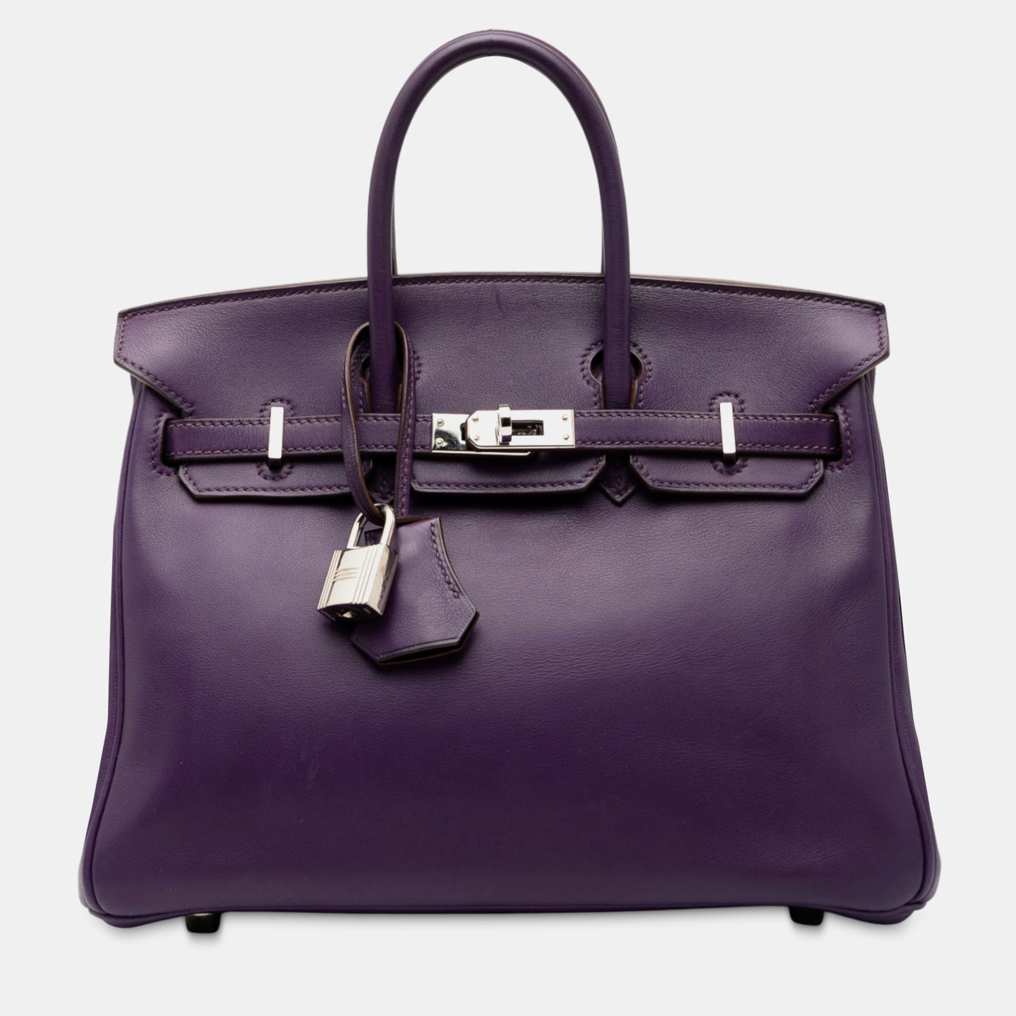 

Hermes Purple Swift Birkin Retourne 25