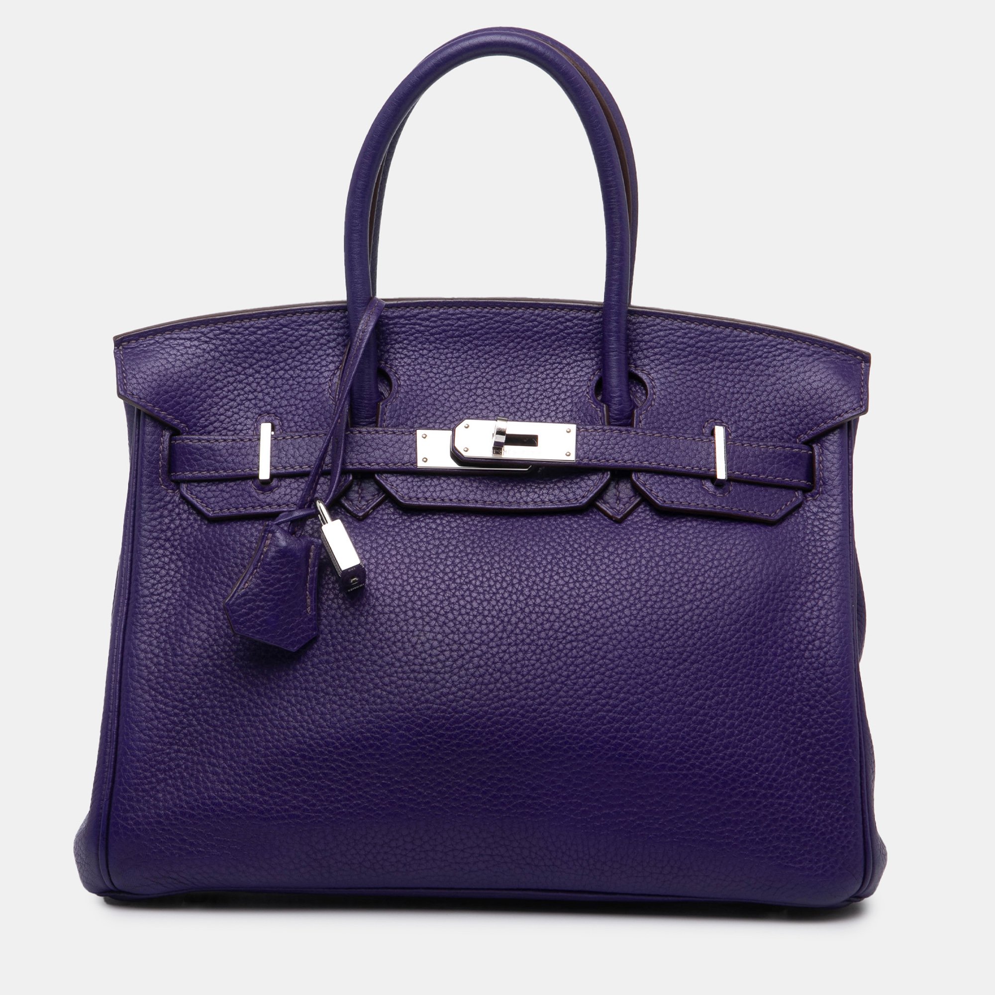 

Hermes Purple Clemence Birkin 30