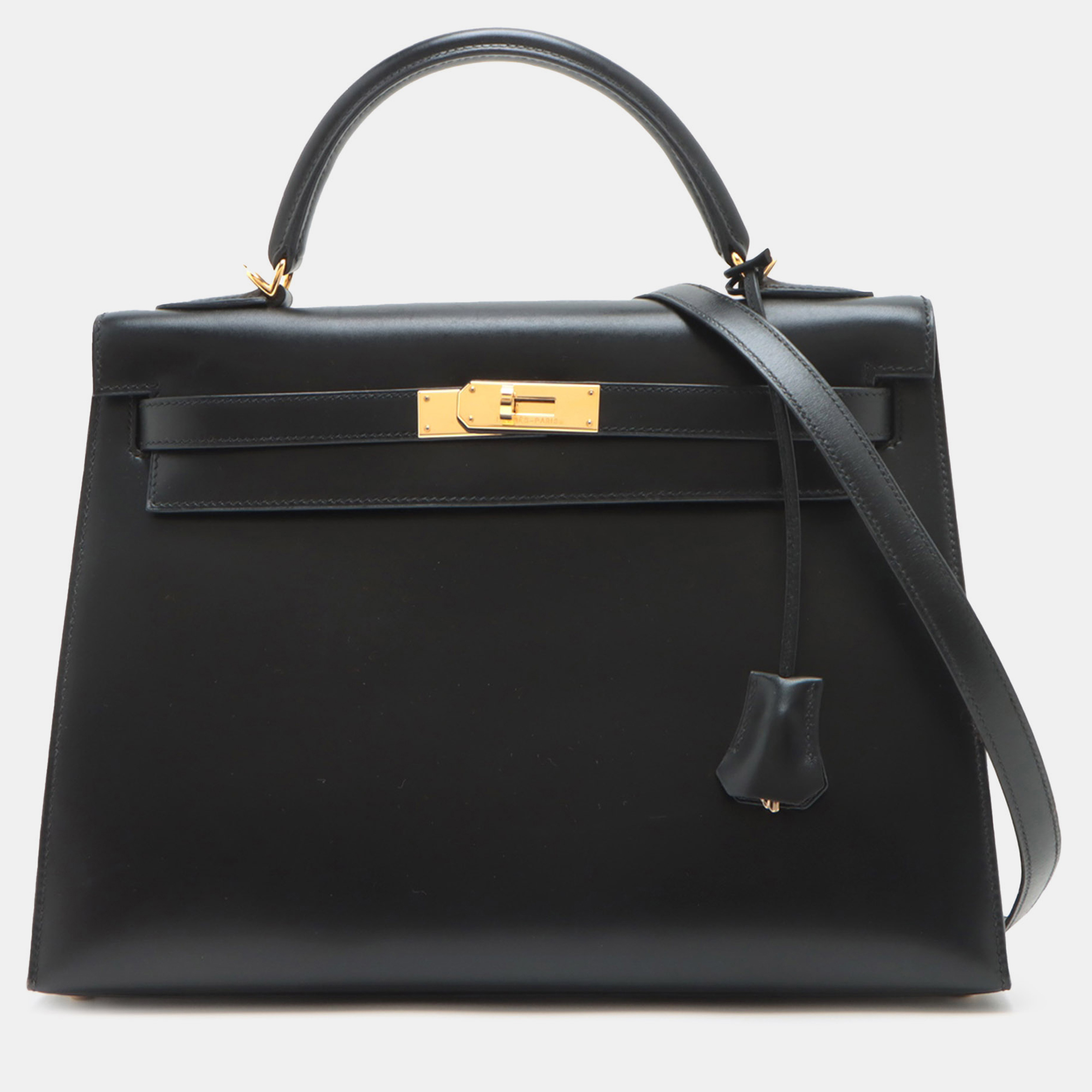 

Hermes Black Box Calf Kelly II Sellier 32
