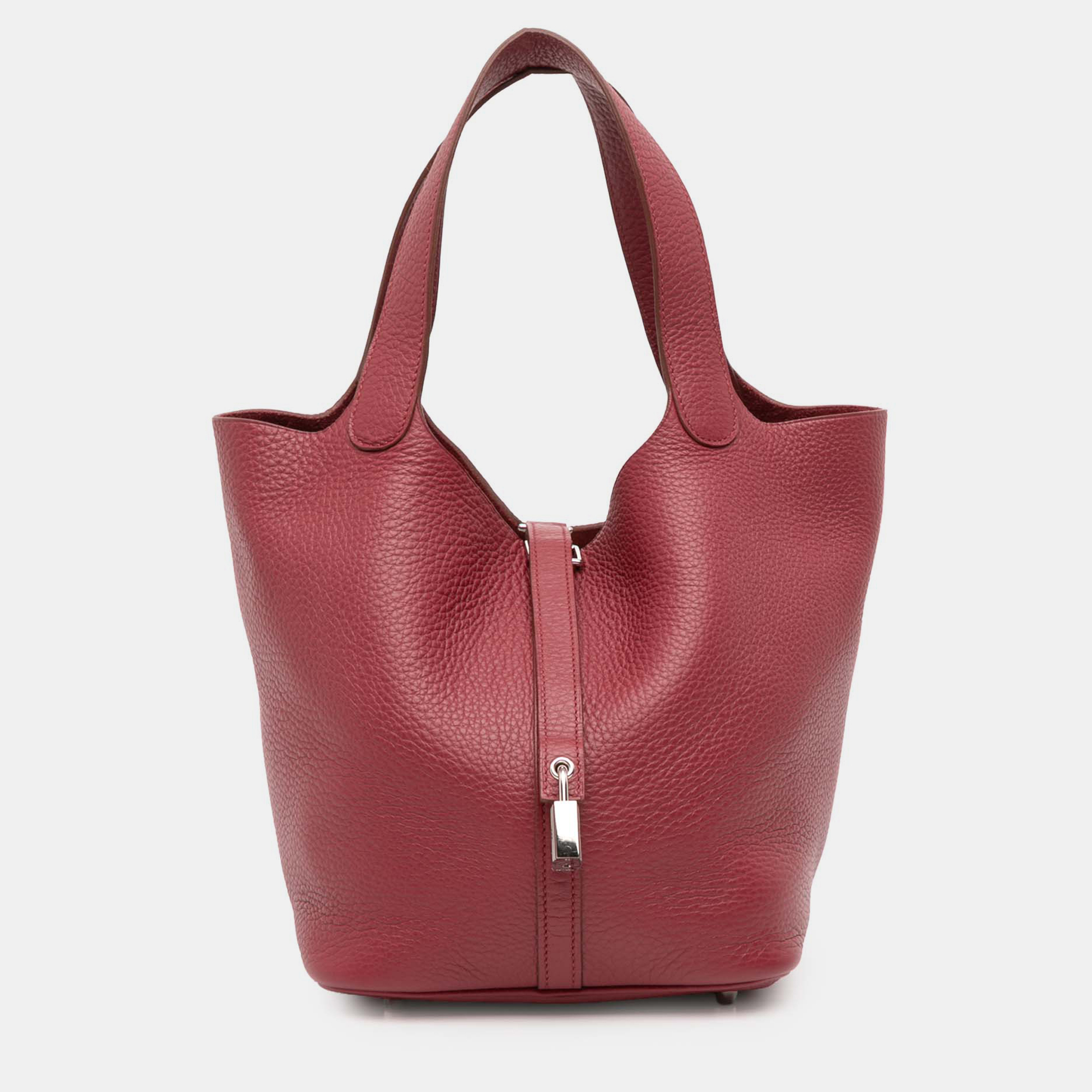 

Hermes Red Clemence Picotin Lock 22