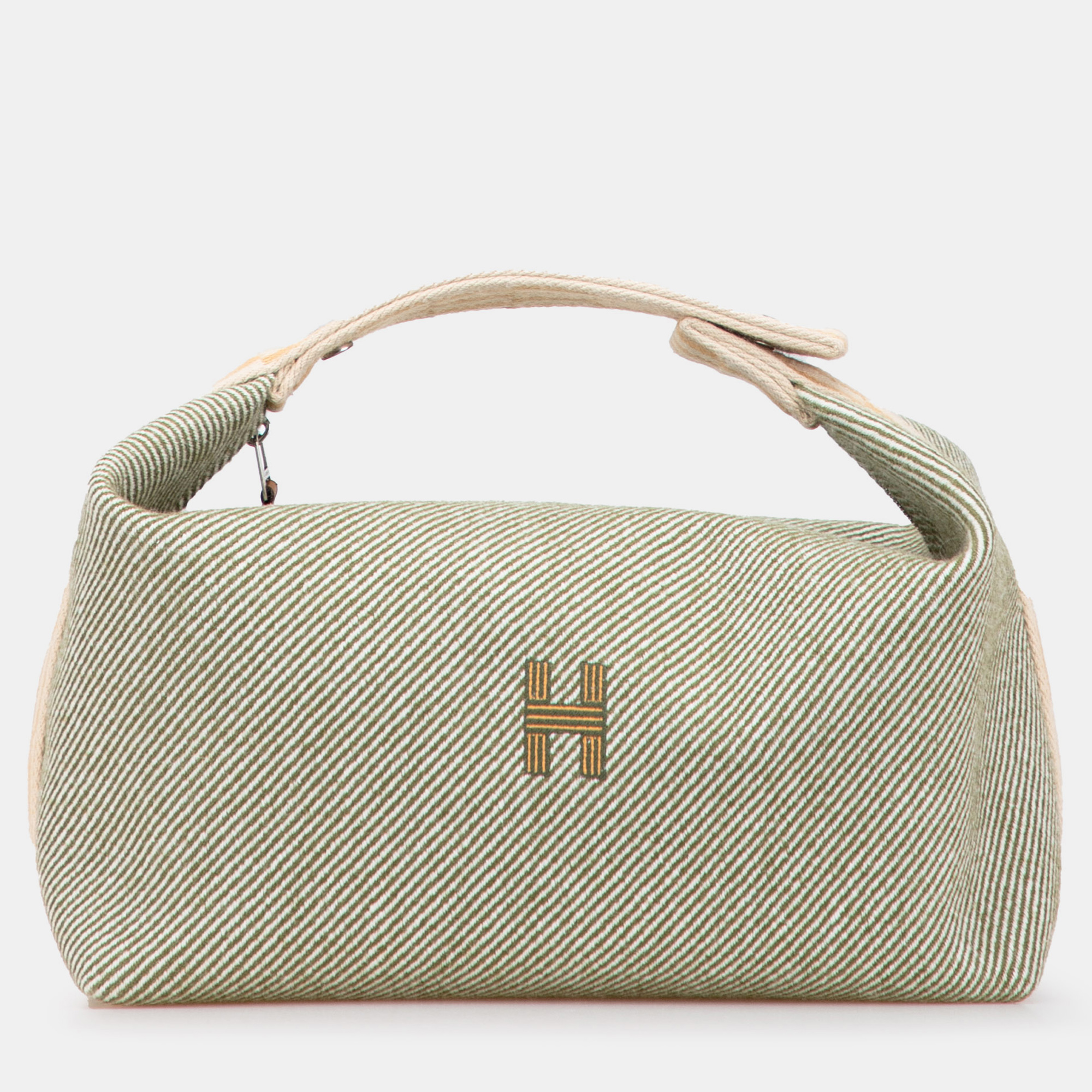 

Hermes Green White Large Wool Bride A Brac H Natte Case