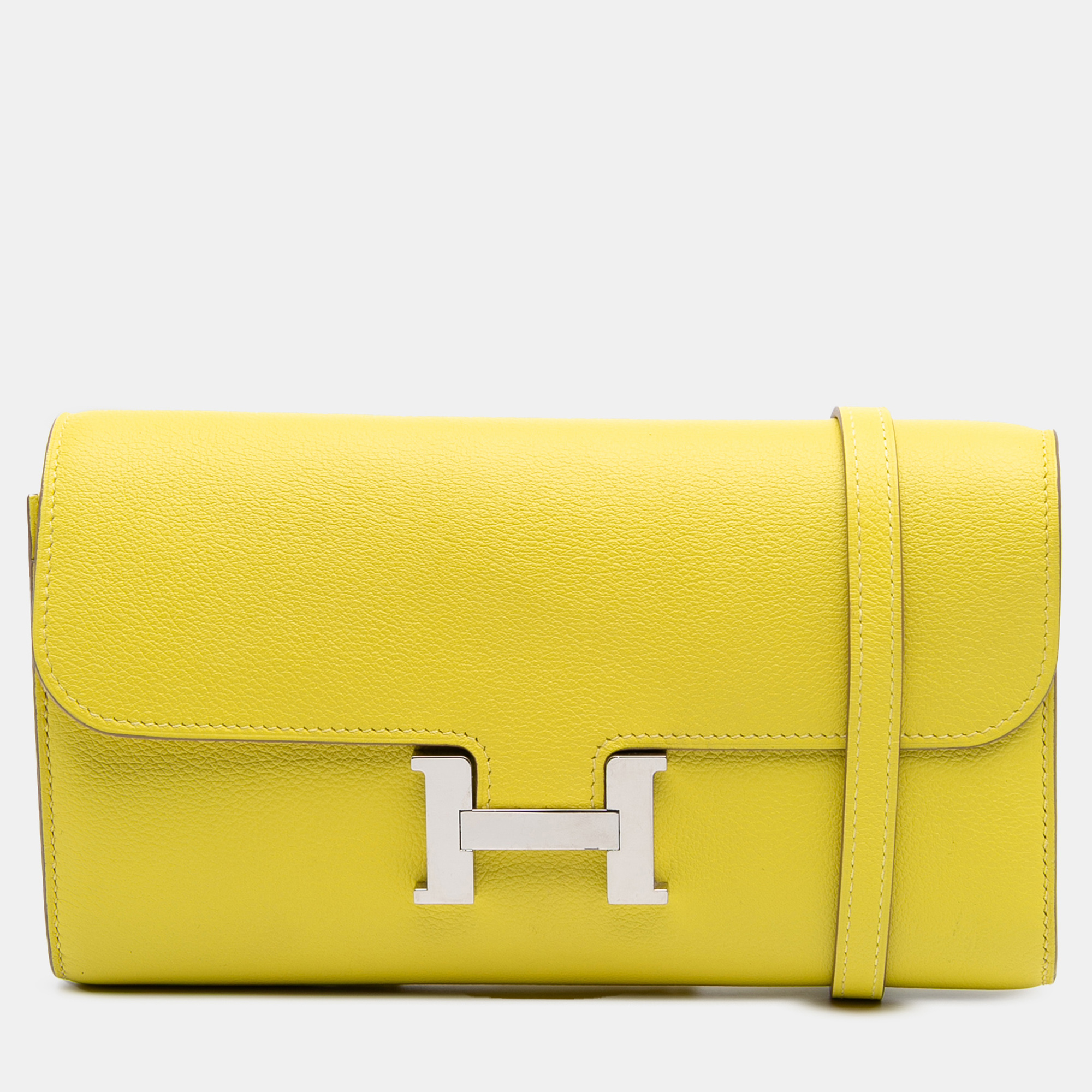 

Hermes Yellow Evercolor Constance Wallet To Go