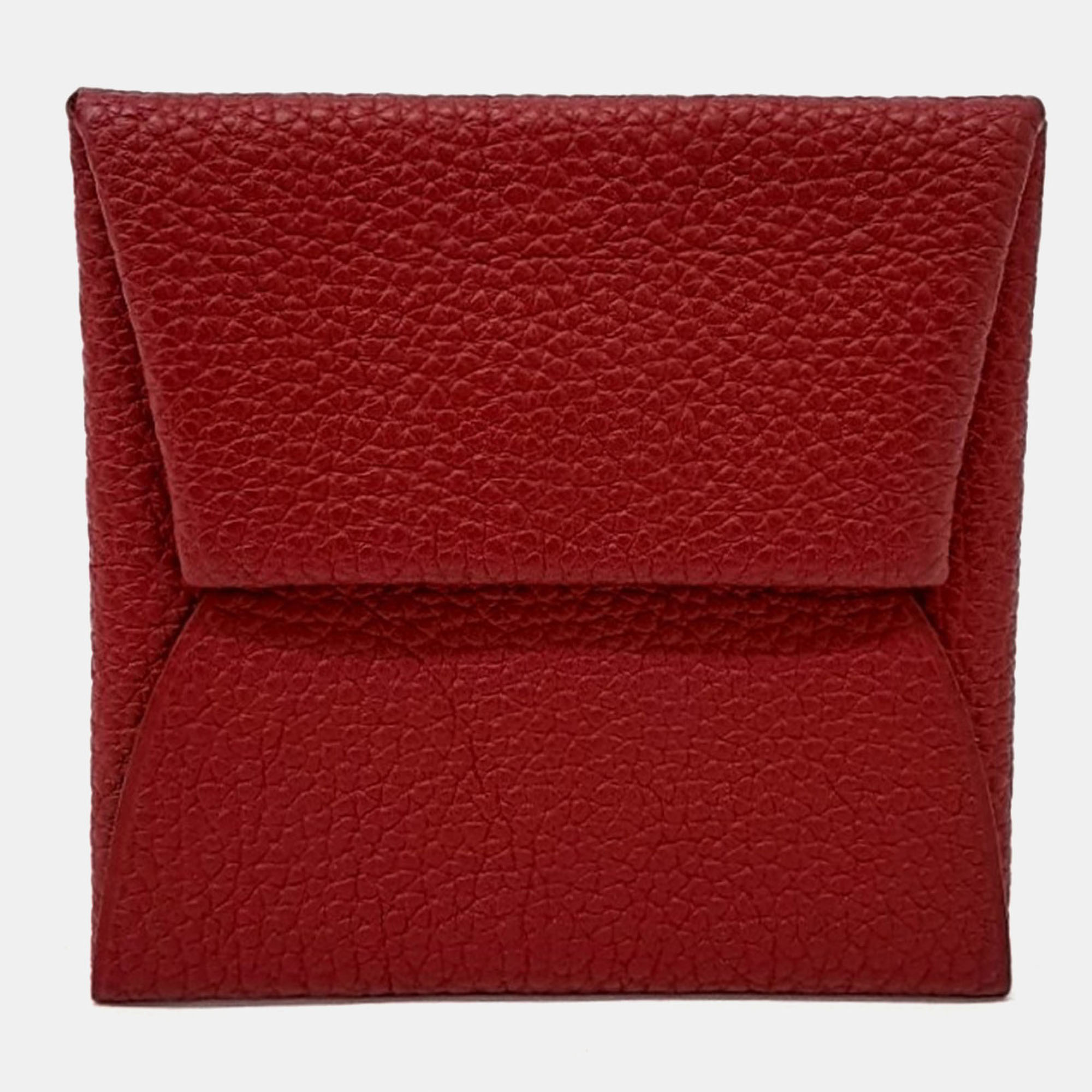

Hermes Red Leather Bastiat Coin Purse