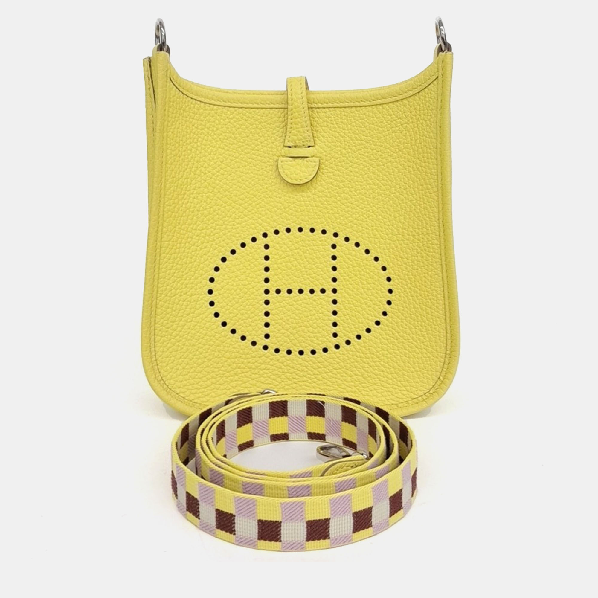 

Hermes Yellow Leather Evelyn 16