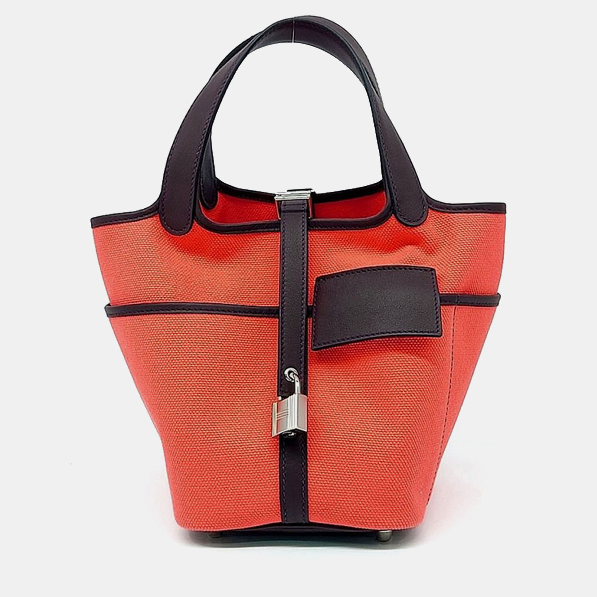 

Hermes Black Red Canvas and Leather Cargo Lock Picotan 18