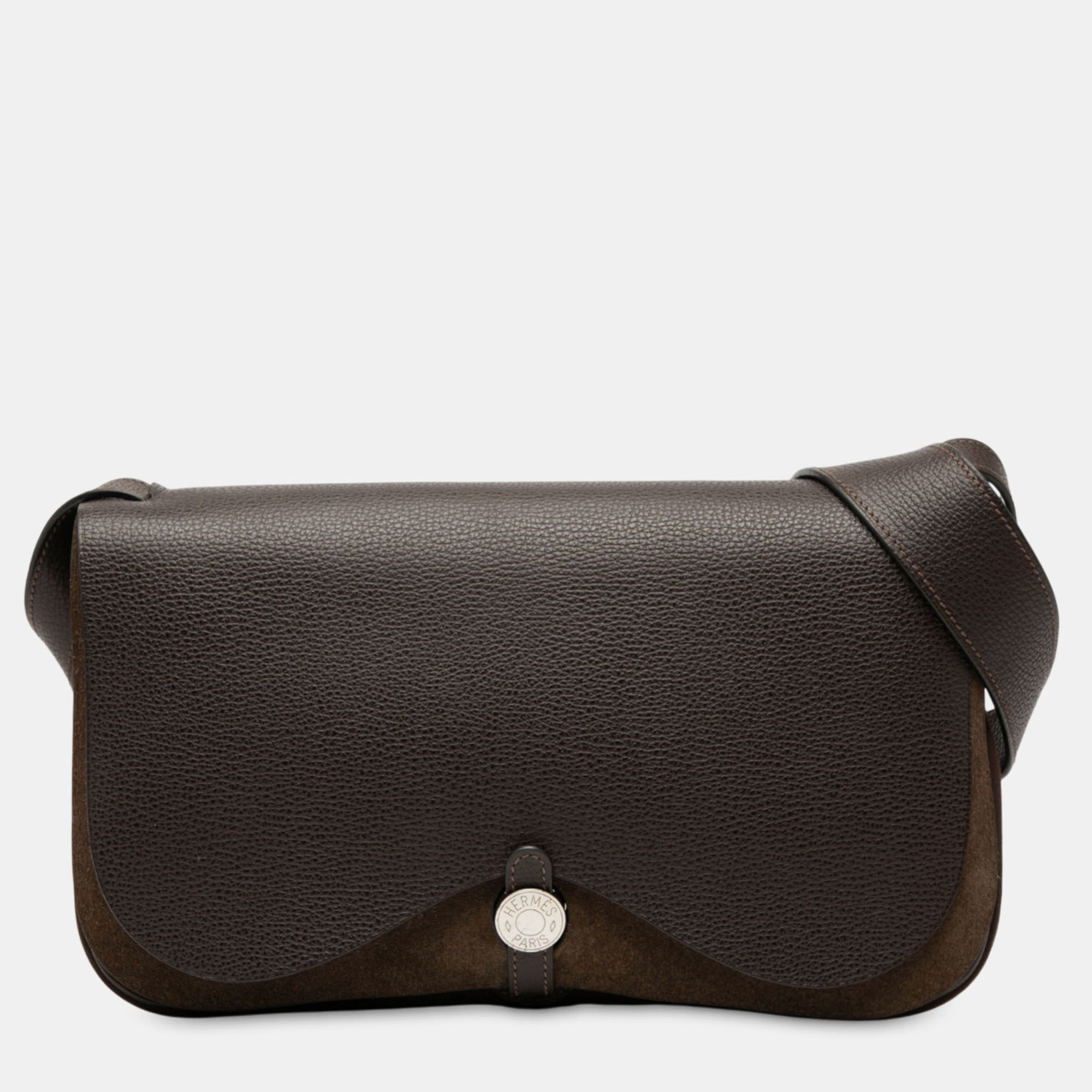 

Hermes Brown Vache Liege and Toile Sac Colorado PM