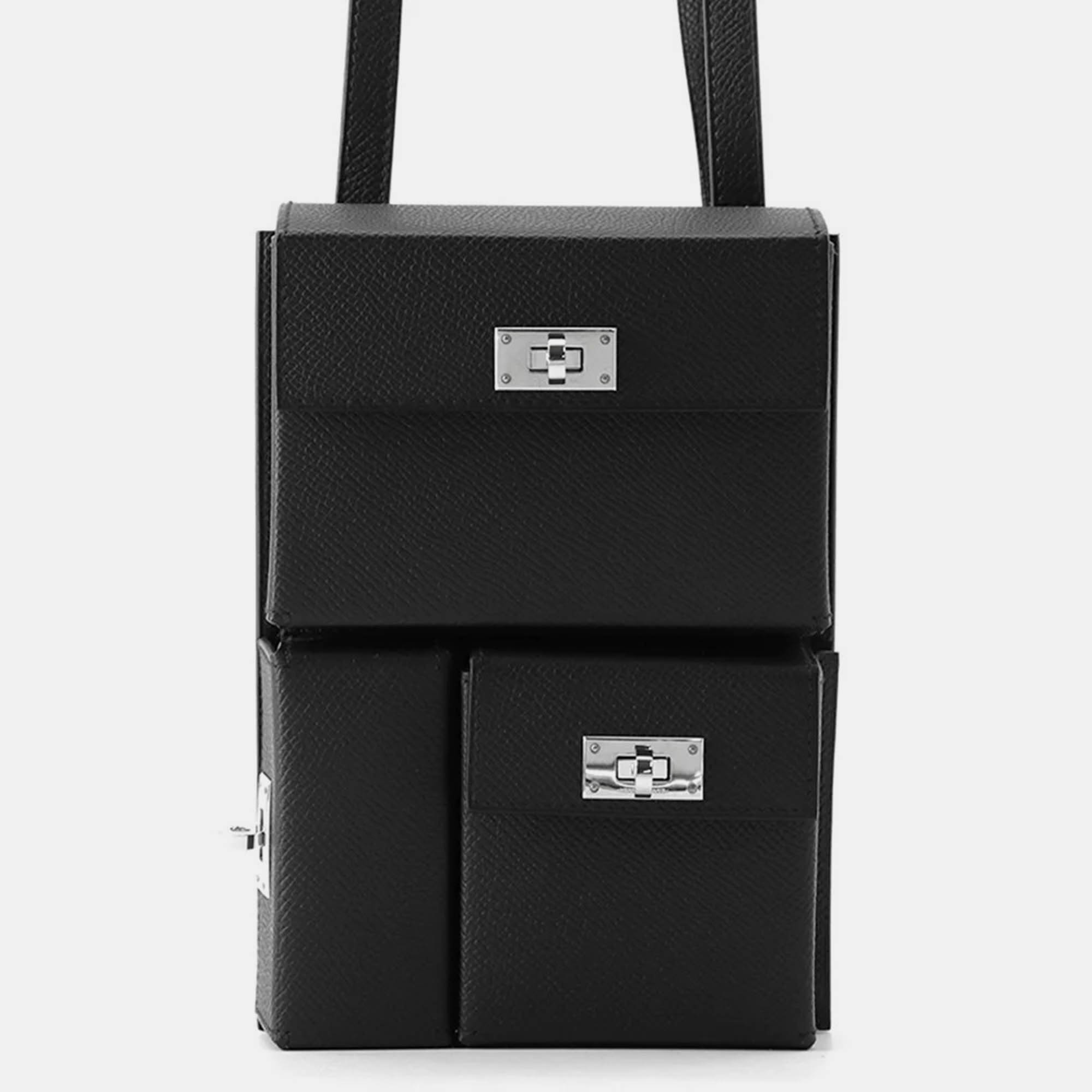 

Hermes Kelly Multi Pocket Black Epsom Bag