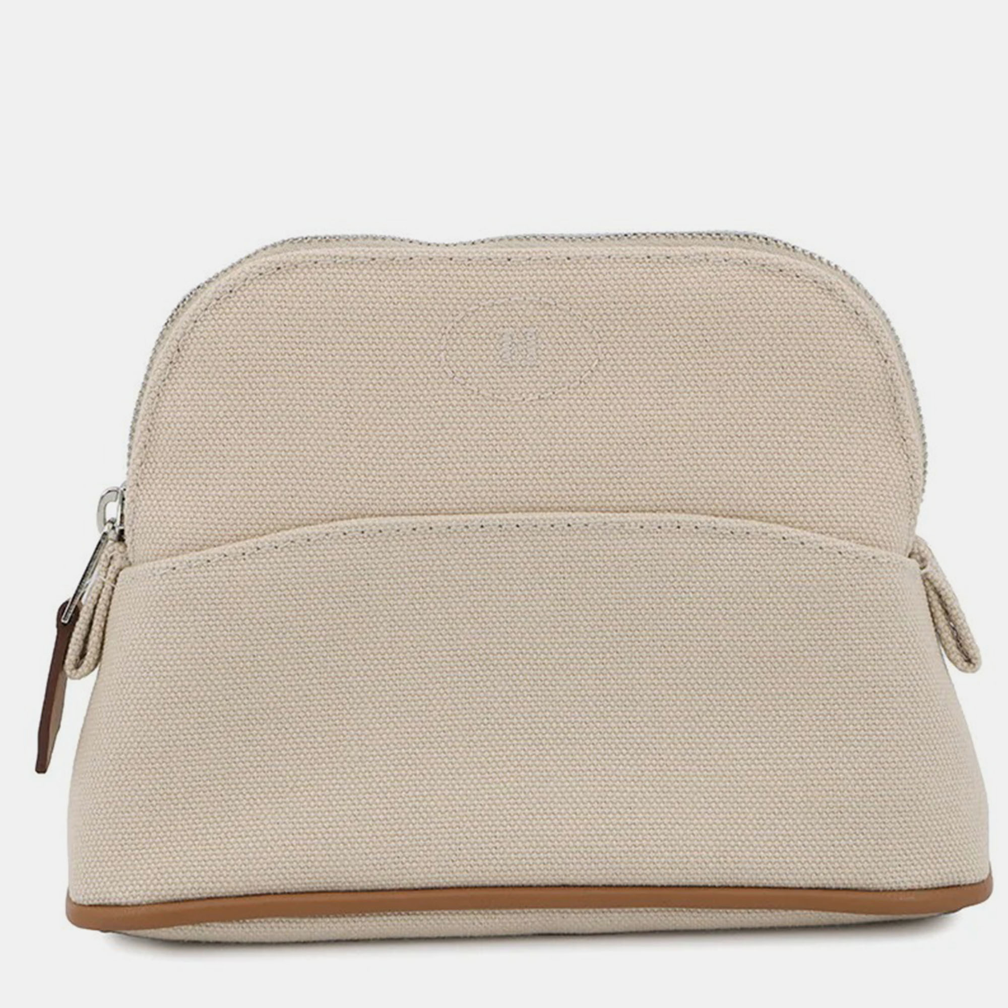 

Hermes Bolide Pouch Natural Canvas Leather Size Mini, Beige