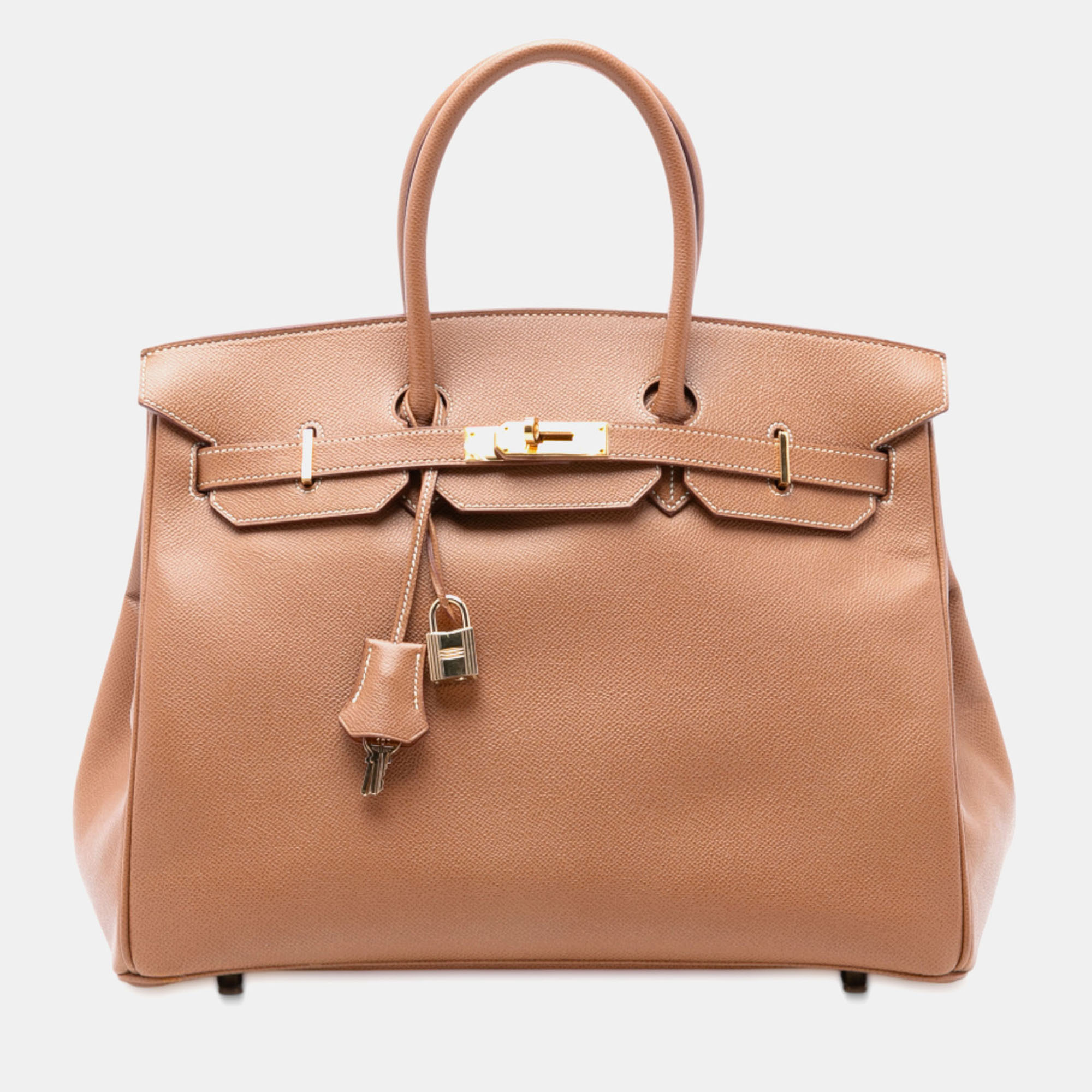 

Hermes Brown Courchevel Birkin Retourne 35