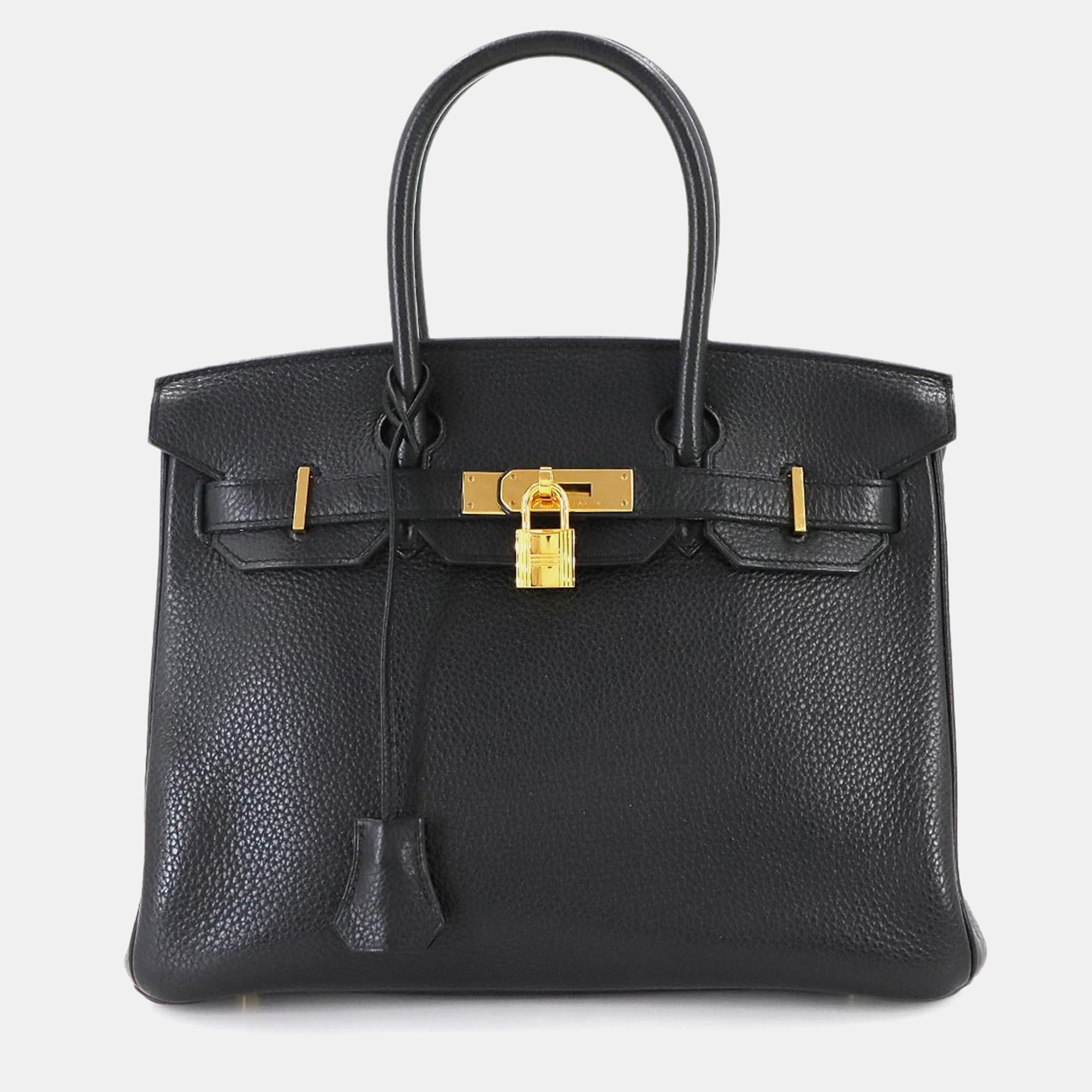 

Hermes Birkin 30 Taurillon Clemence Black Handbag