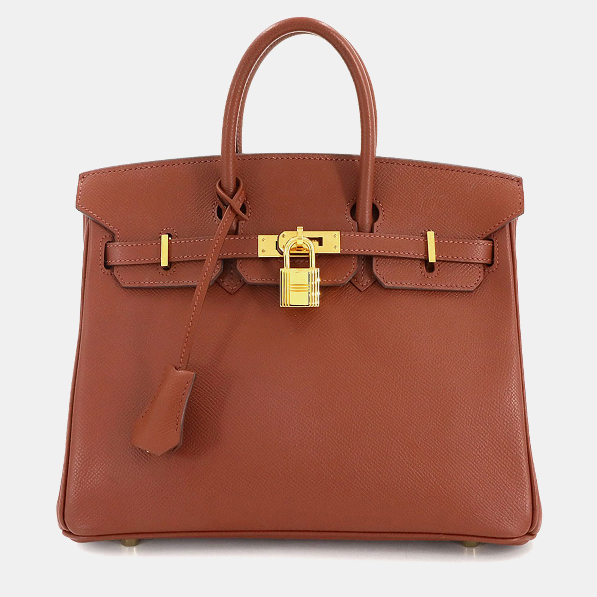 

Hermes Birkin 25 Epson Sienne Handbag, Brown