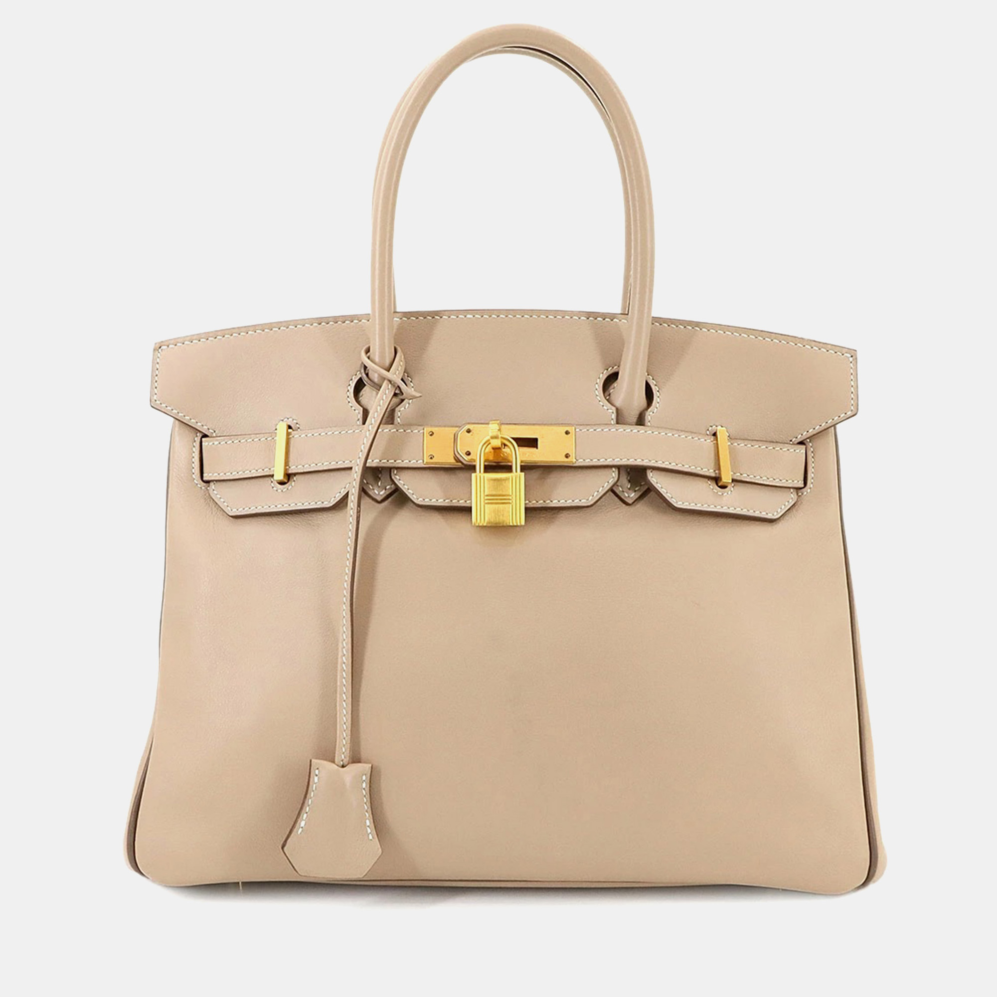 

Hermes Birkin 30 Personal Spo Handbag In Swift Argile Etoupe, Beige