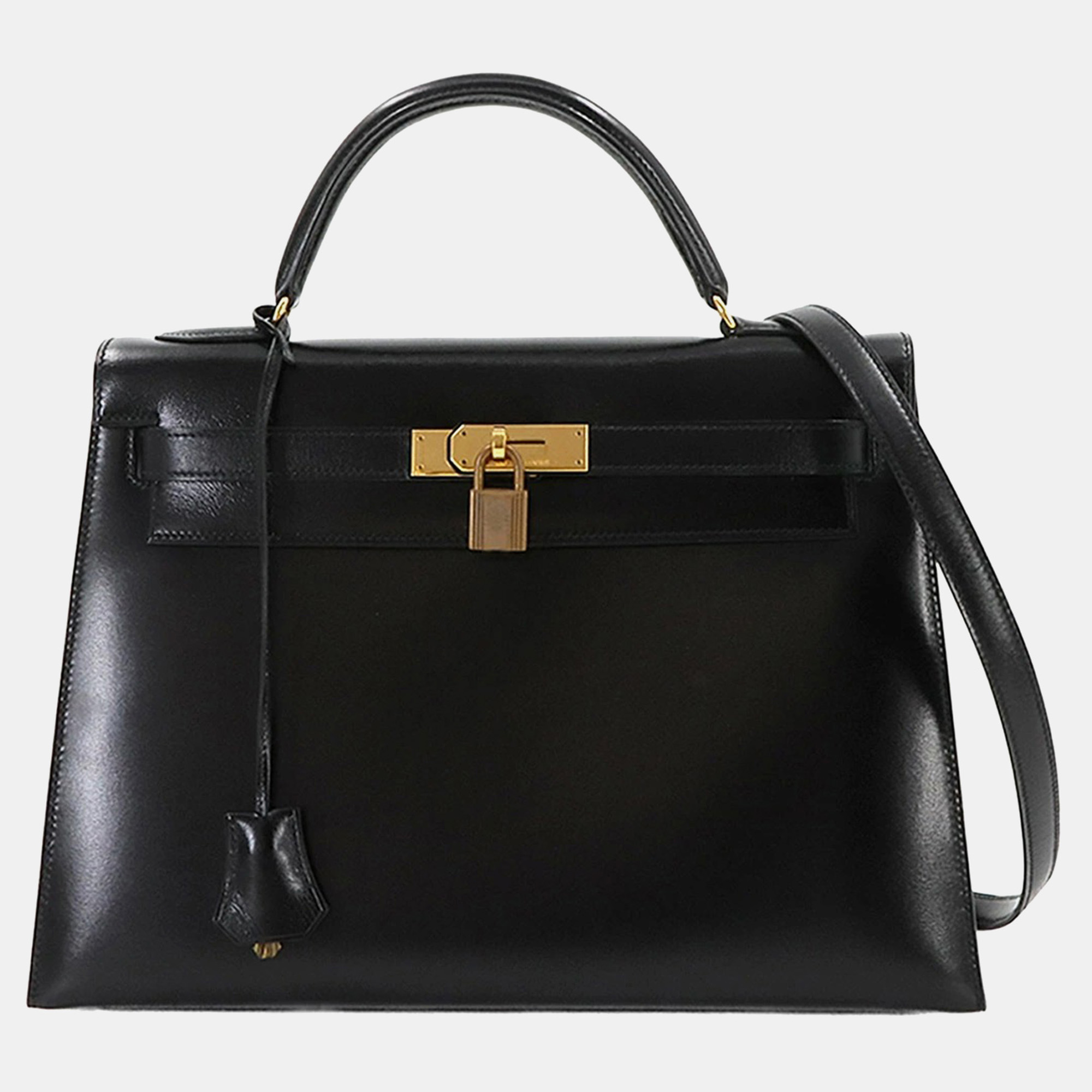 

Hermes Kelly 32 Box Calf Black Shoulder Bag