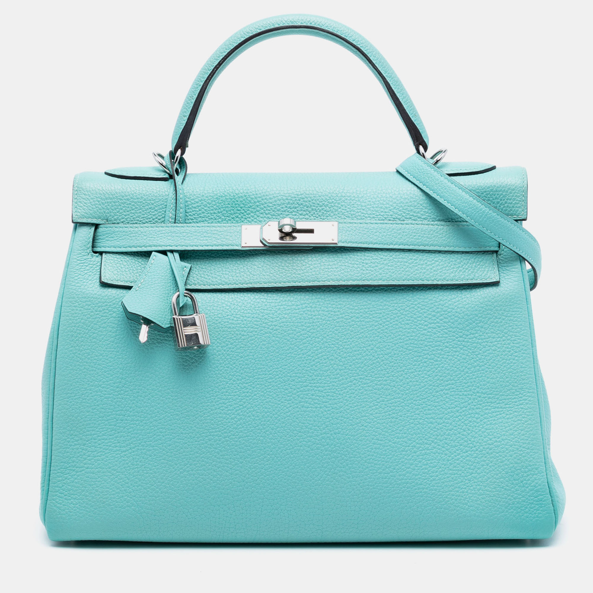 

Hermes Kelly II Retourne 32 Blue Togo Bag