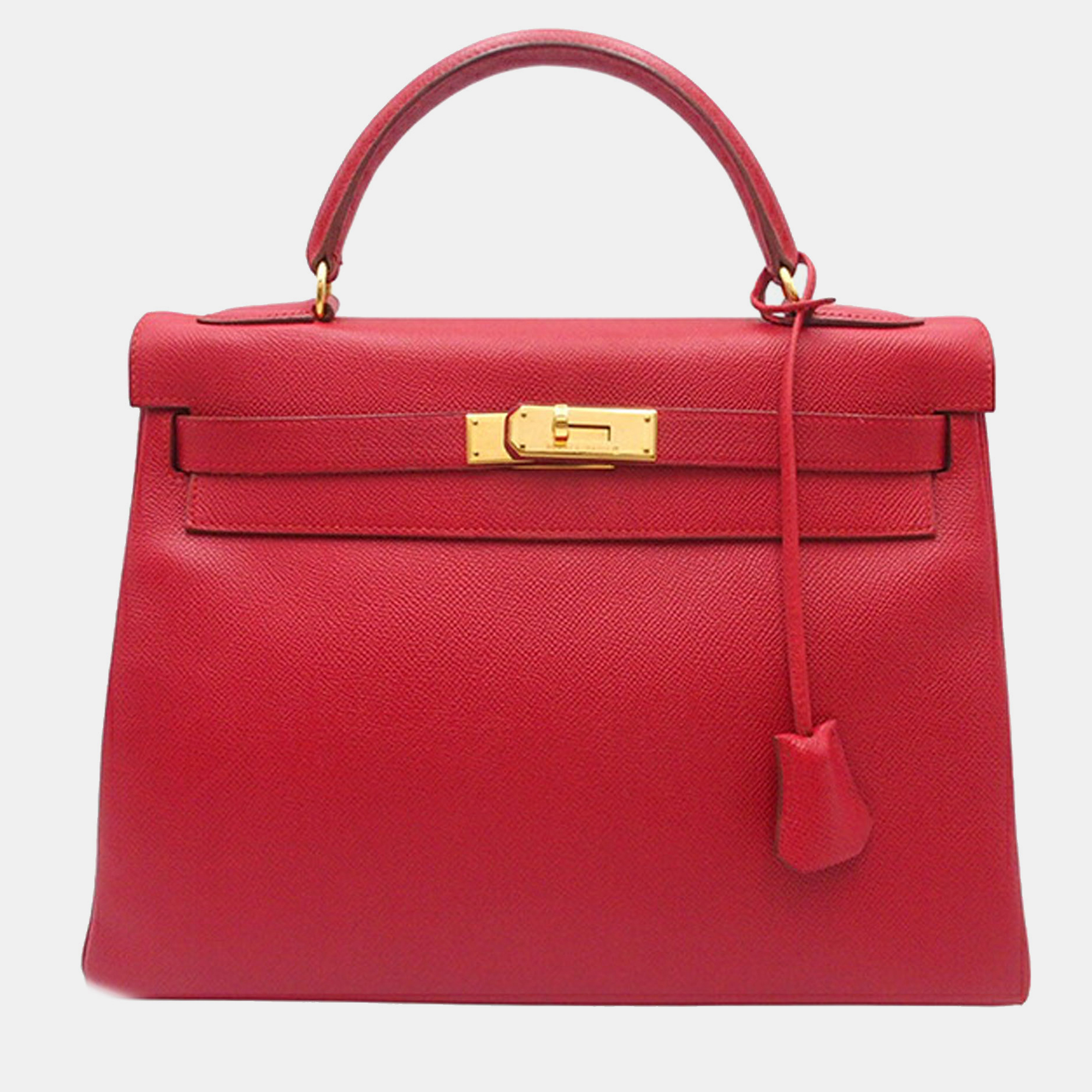 

Hermes Red Courchevel Kelly Retourne 32
