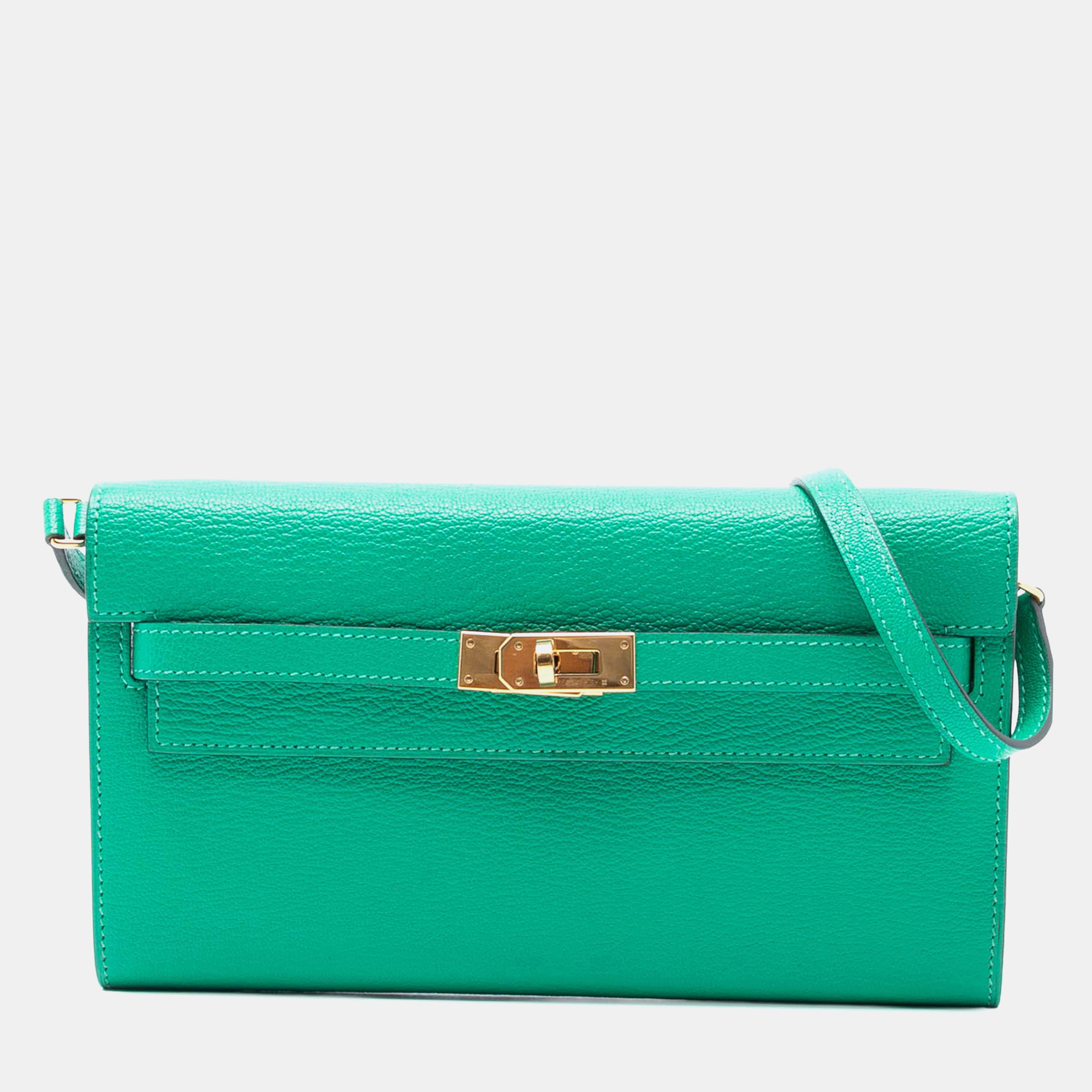 

Hermes Green Chevre Mysore Kelly To Go Wallet