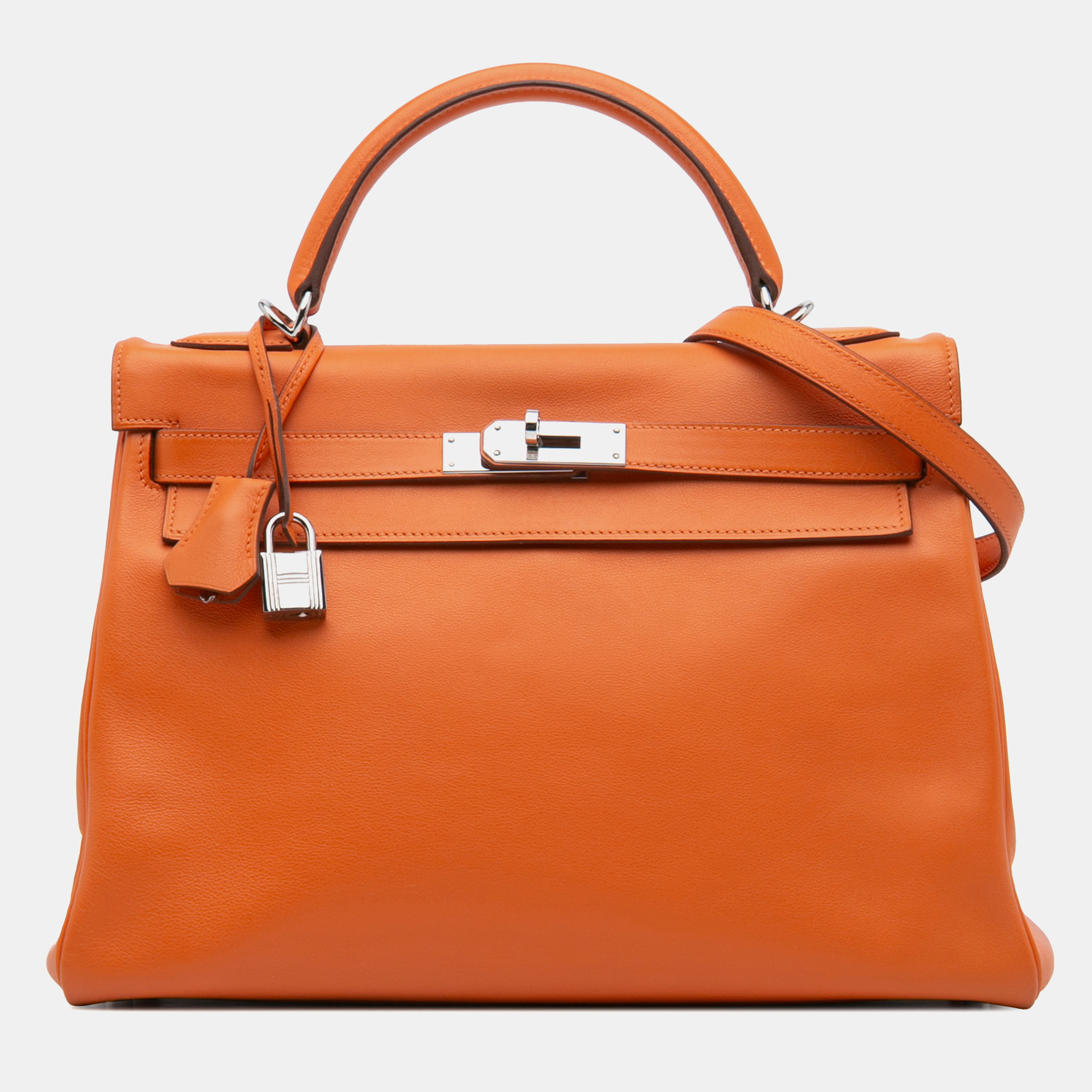 

Hermes Orange Swift Kelly II Retourne 32
