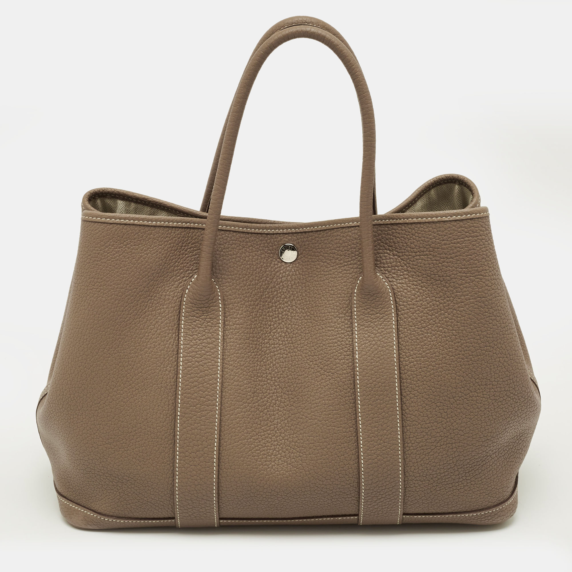 

Hermès Garden Party 36 Etoupe Negonda Leather Tote, Grey