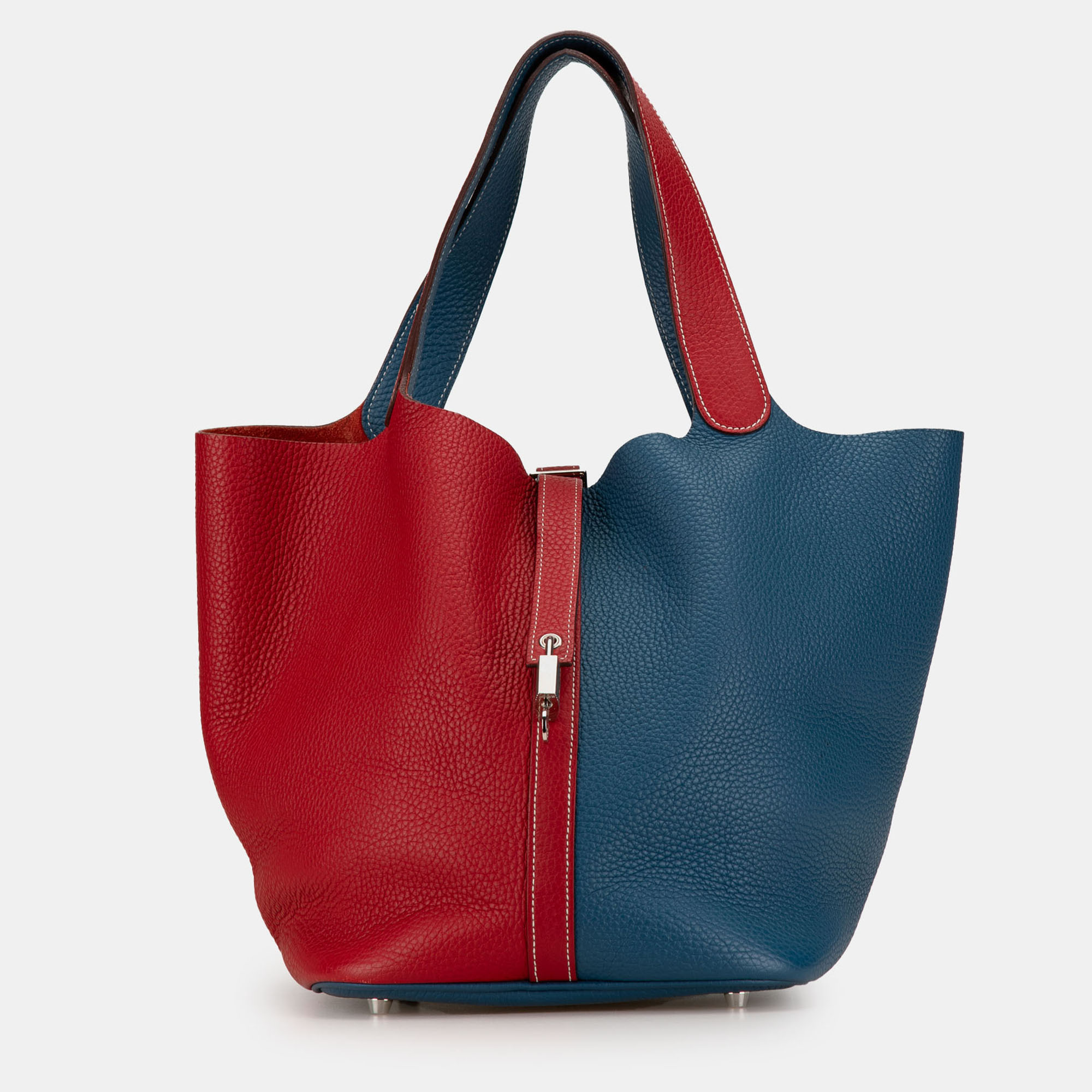 

Hermes Blue Red Bicolor Clemence Picotin Lock 22