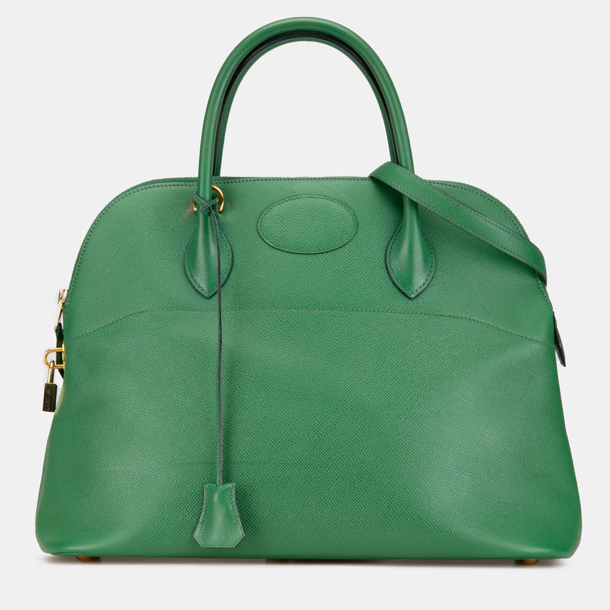 

Hermes Green Courchevel Bolide 35