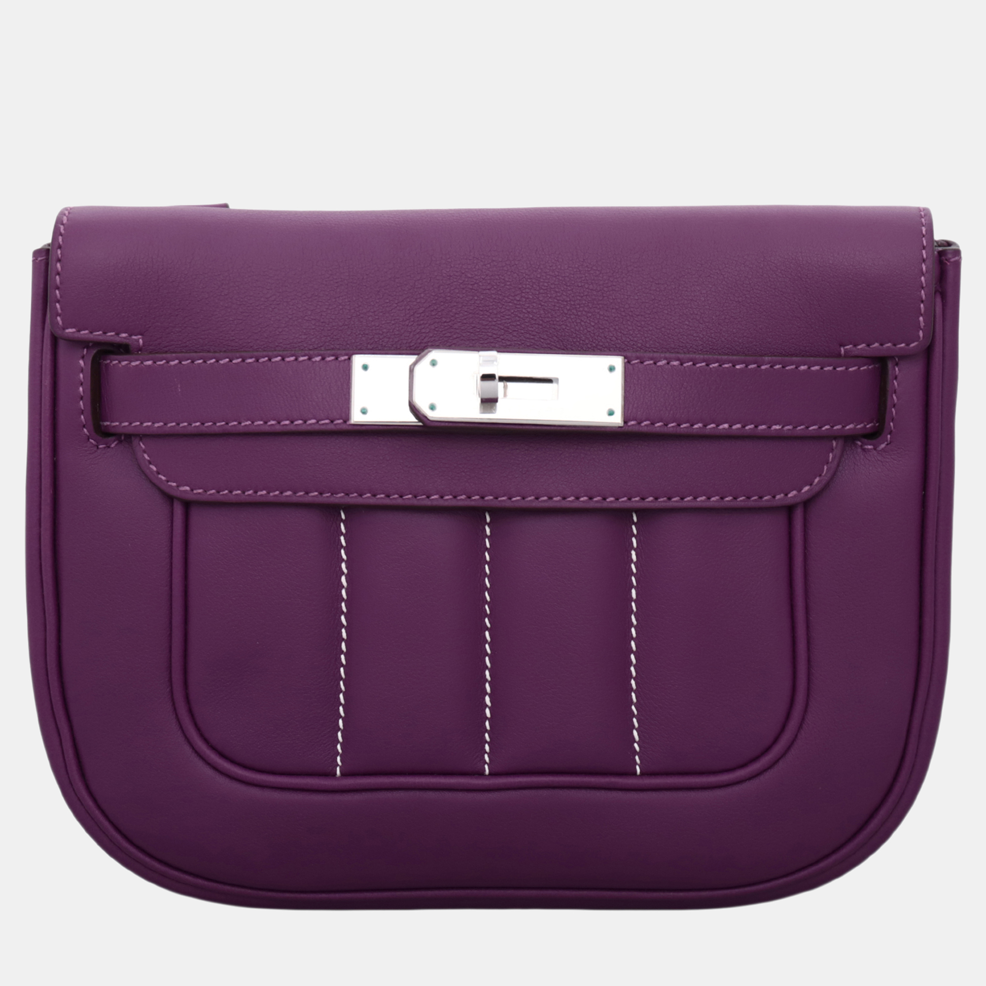 

Hermes Mini Berline Purple Calf Bag