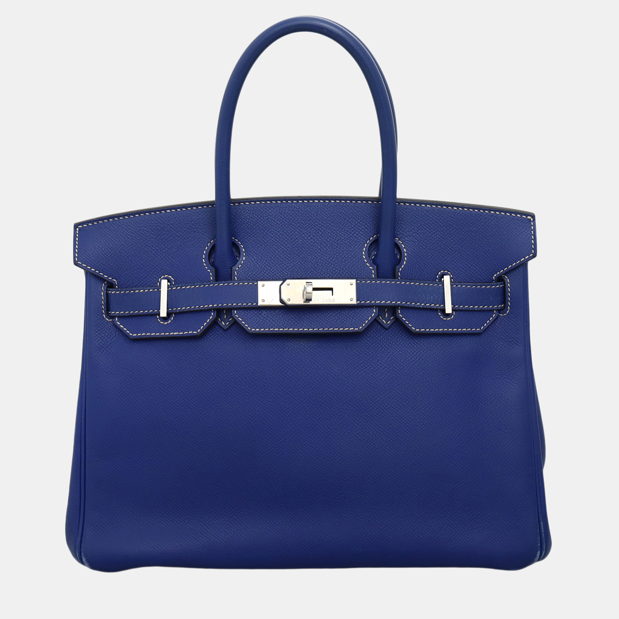 

Hermes Blue Epsom Leather Birkin 30 Candy
