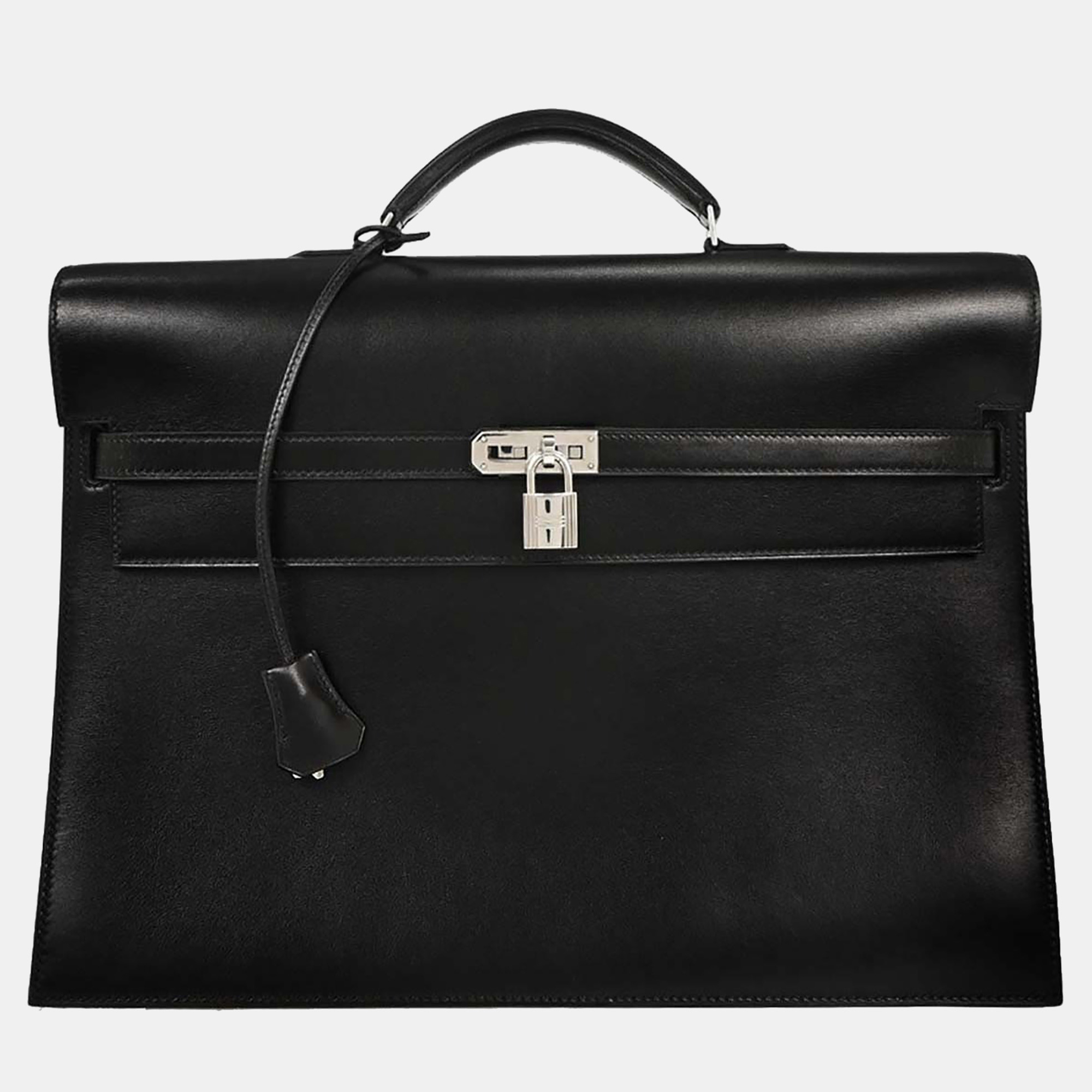 

Hermes Black Box Calf Kelly Depeches 38 Briefcase