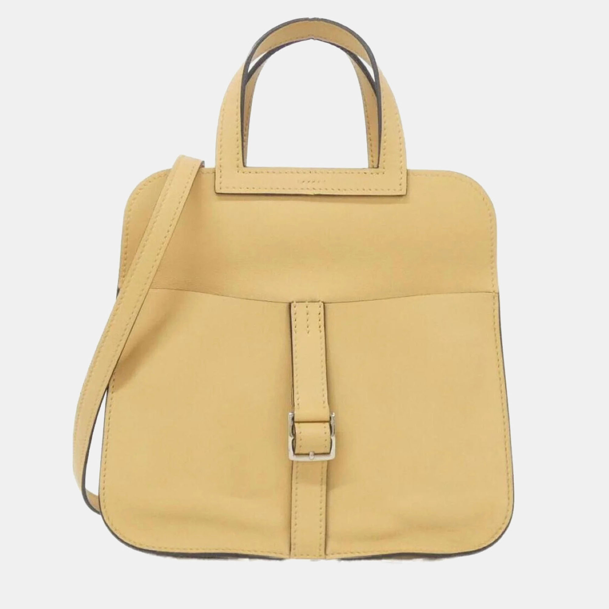 

Hermes Arzan Mini Taurillon Clemence Leather Top Handle Bag, Tan
