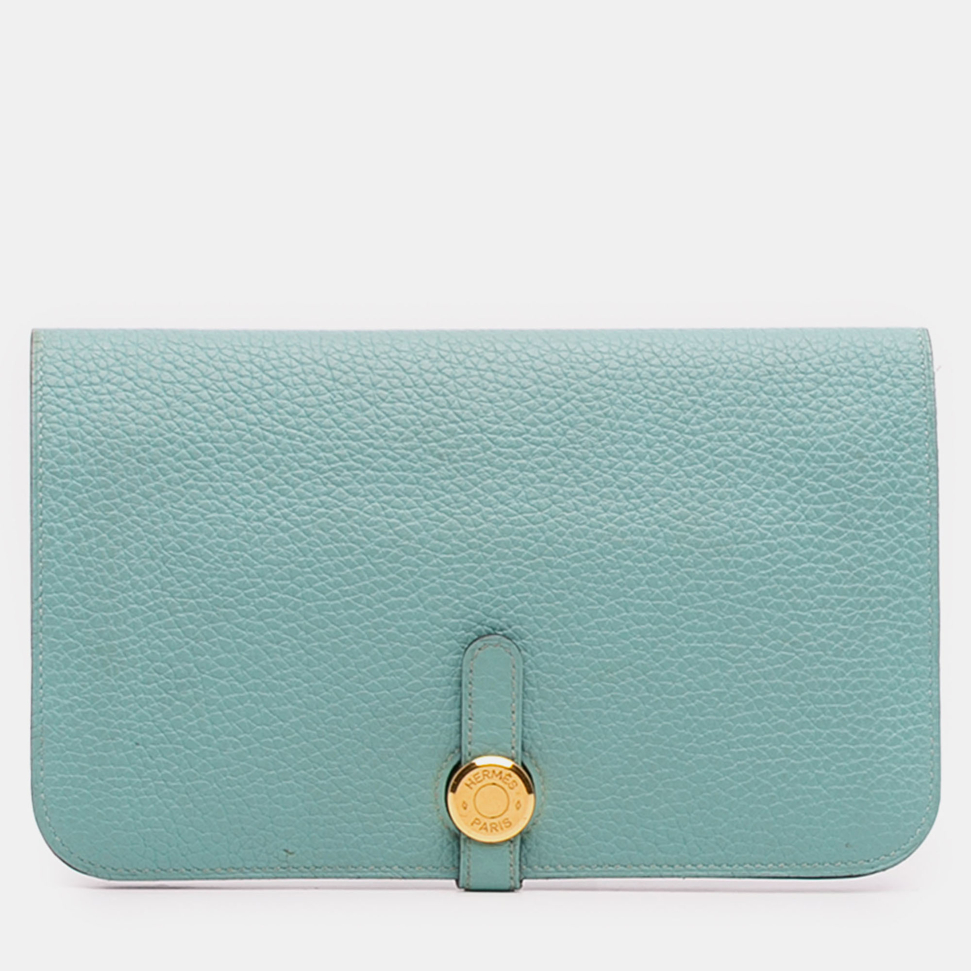 

Hermes Blue Atoll Togo Dogon Duo Wallet GM