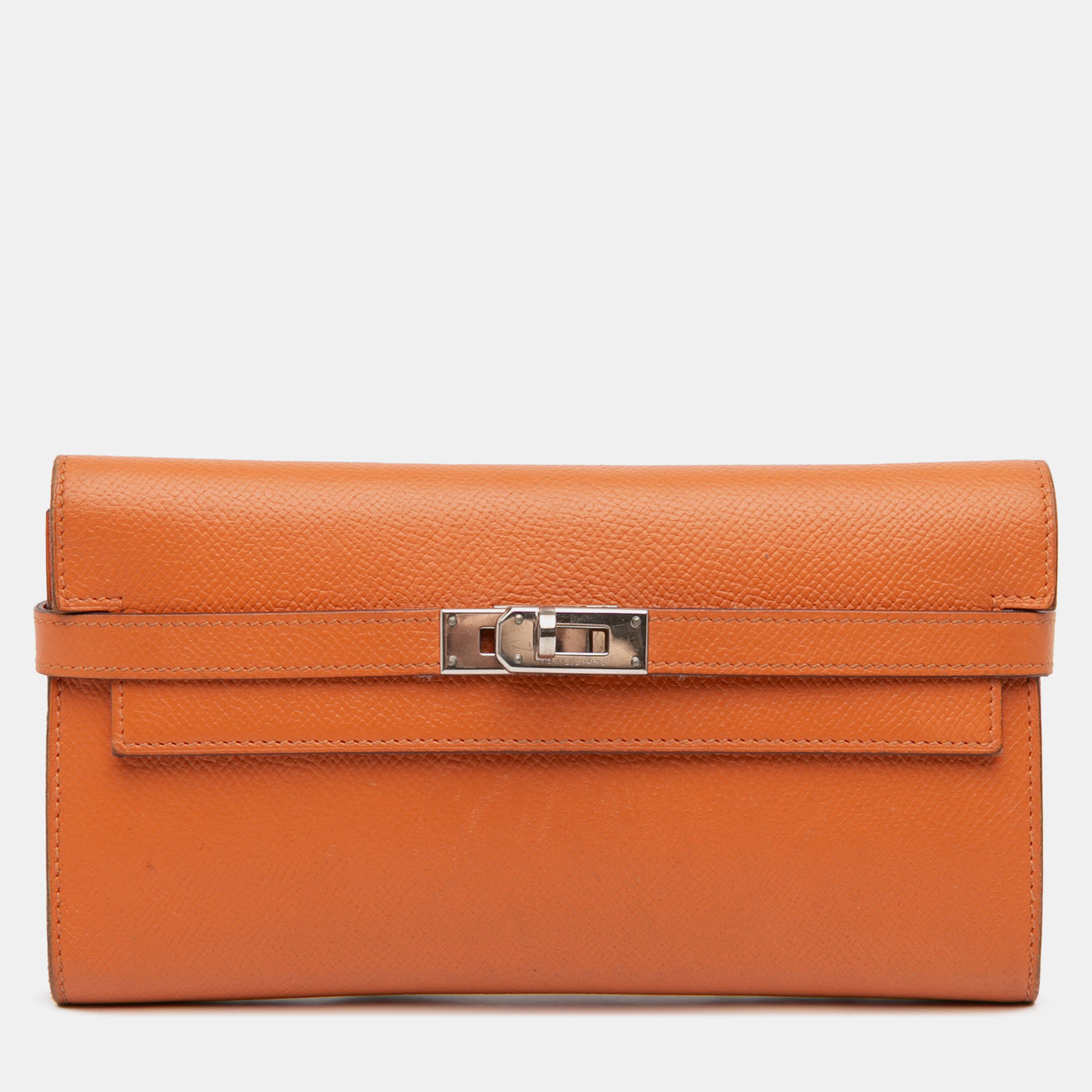 

Hermes Orange Epsom Kelly Longue Wallet