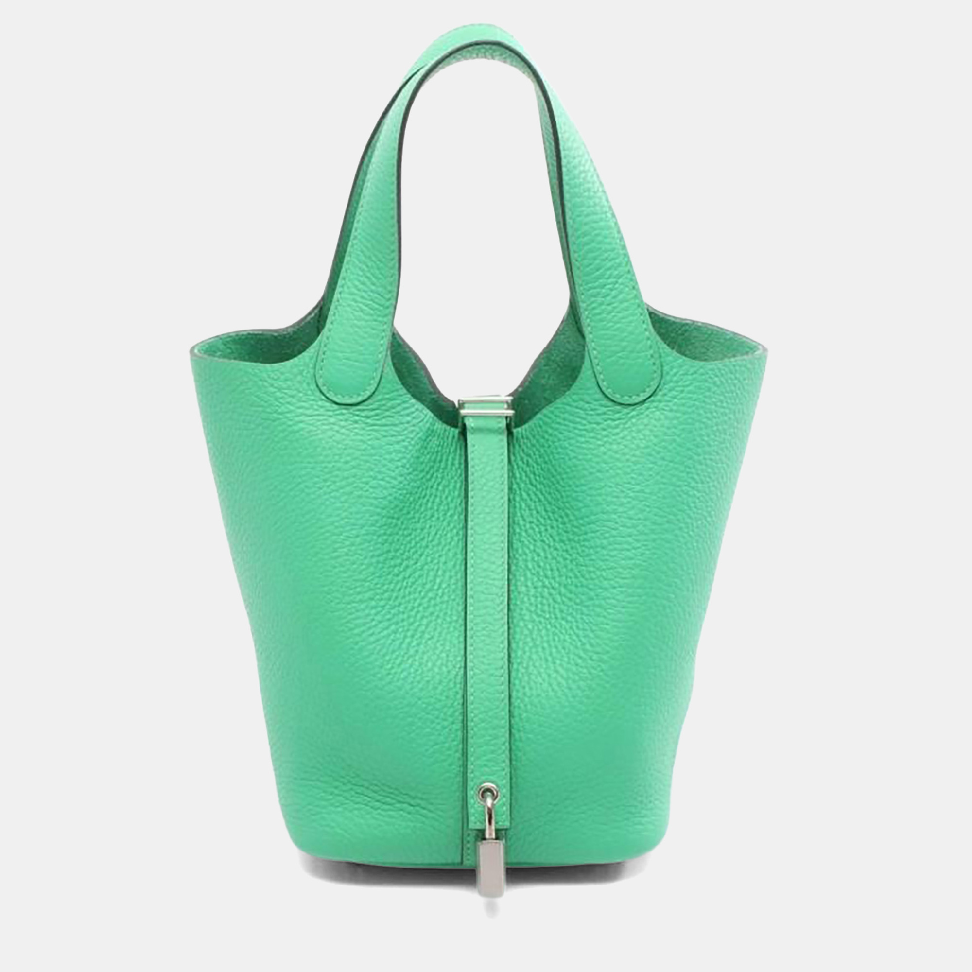 

Hermes Picotin Lock 18 Vert Yucca Taurillon Clemence Leather Shoulder Bag, Green