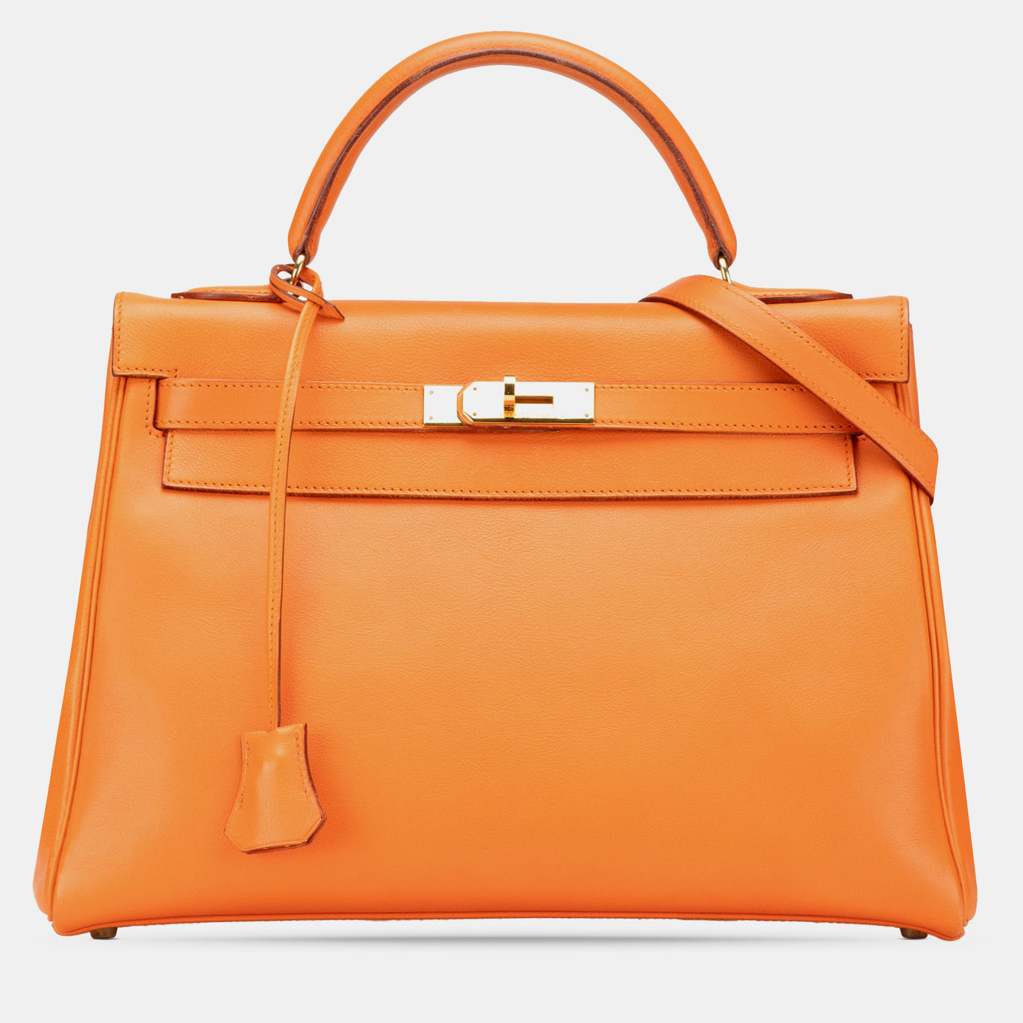 

Hermes Orange Gulliver Kelly Retourne 32