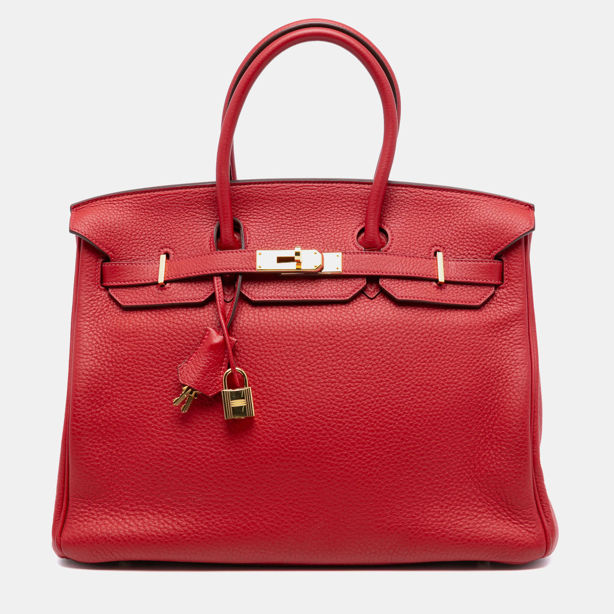 

Hermes Rouge Vif Togo Birkin Retourne 35, Red