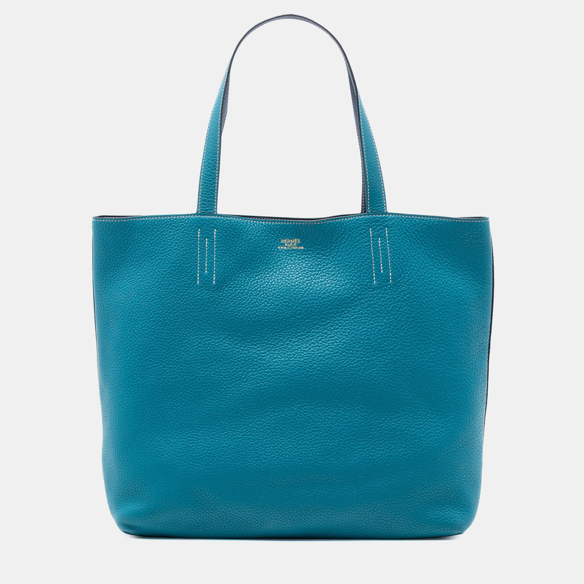 

Hermes Blue Izmir and Blue Saphir Clemence Double Sens 36