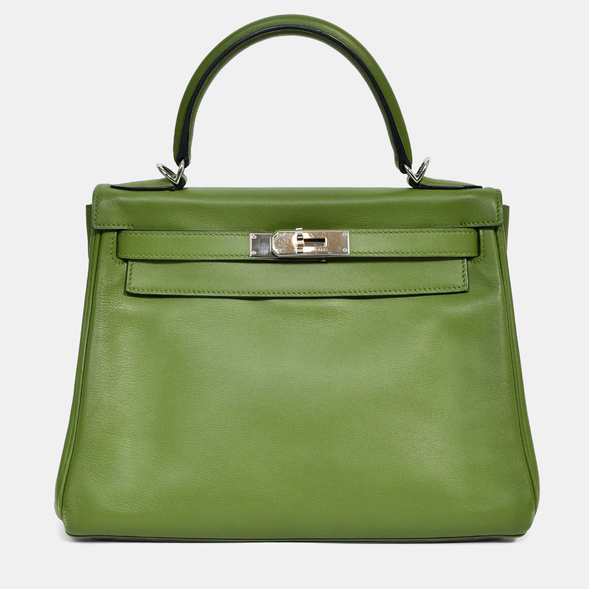 

Hermes 2009 Green Pelouse Swift Leather Retourne Kelly 28