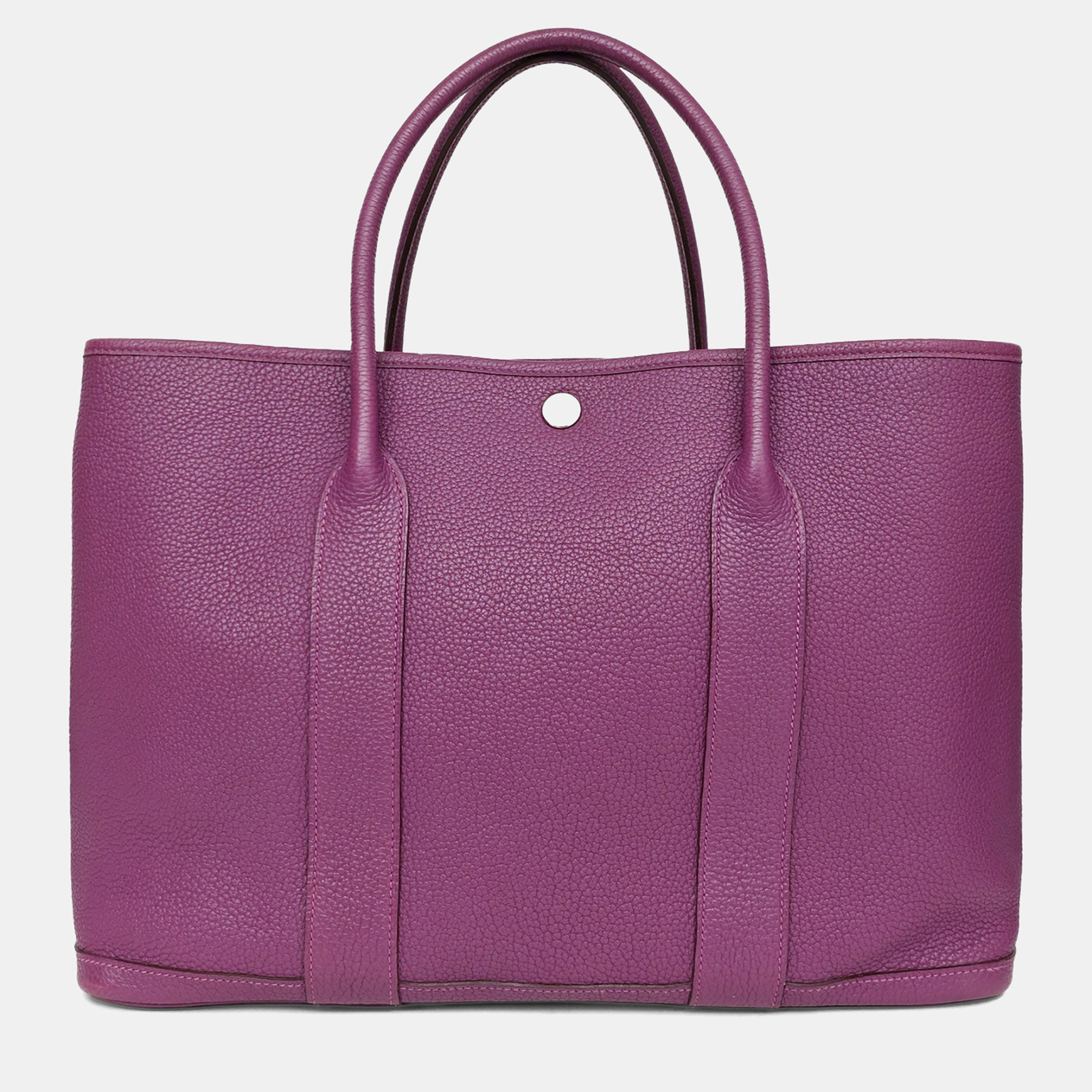 

Hermes 2014 Purple Clemence Leather Garden Party 36