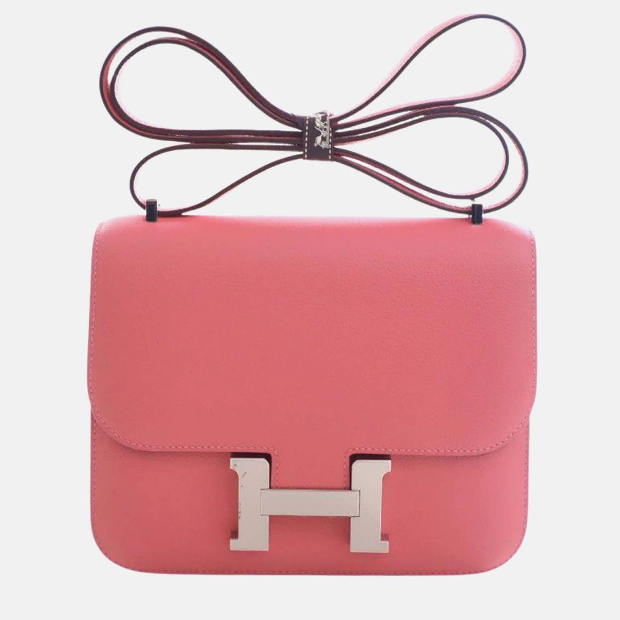 

Hermes Rose Azalee Mini Evercolor Constance 18, Pink