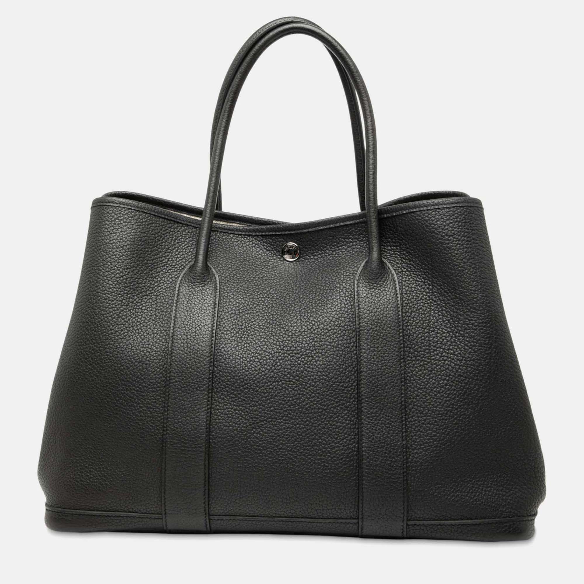 

Hermes Noir Negonda Garden Party 36, Black