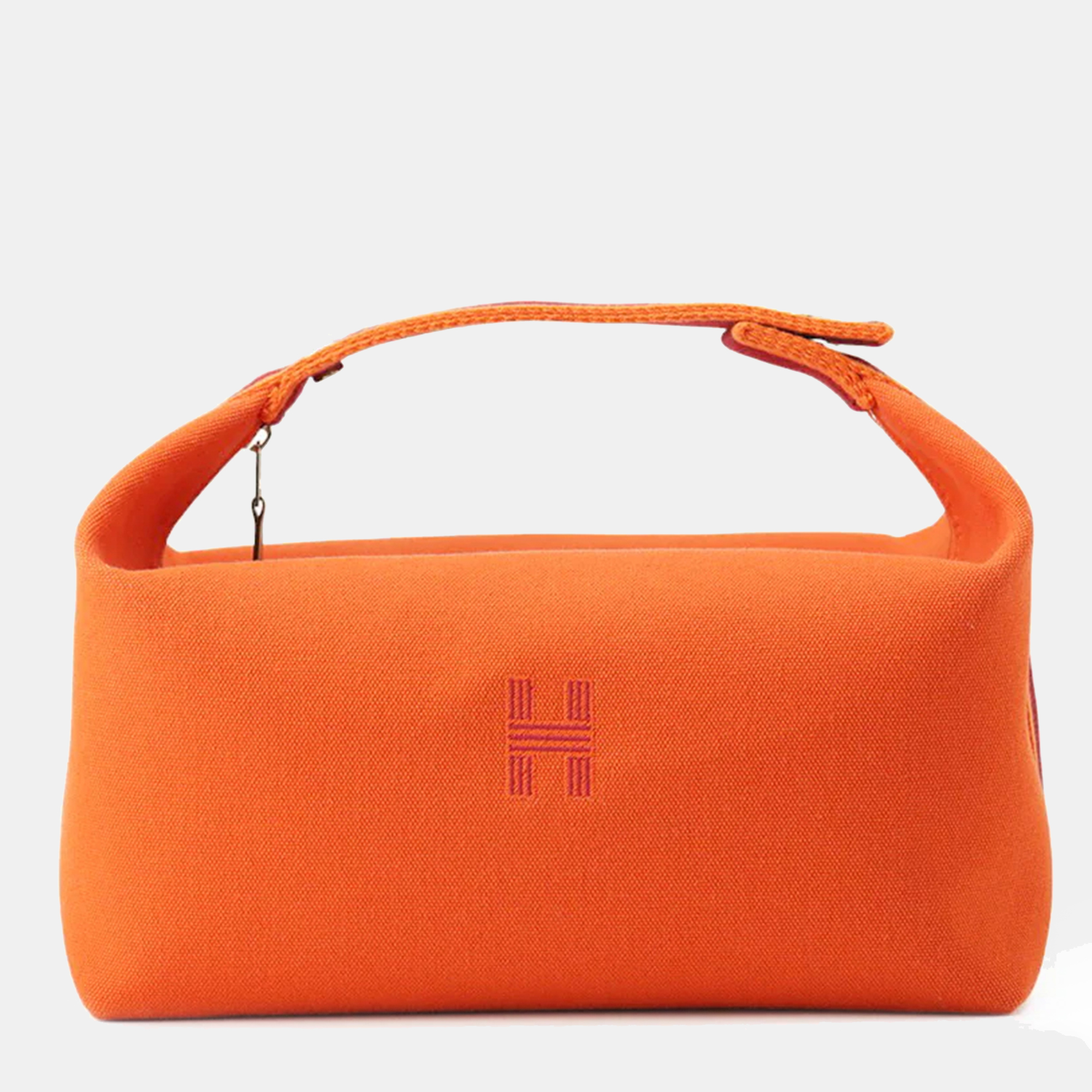 

Hermes Bride-a-Brac Orange/Bordeaux Canvas Size Gm