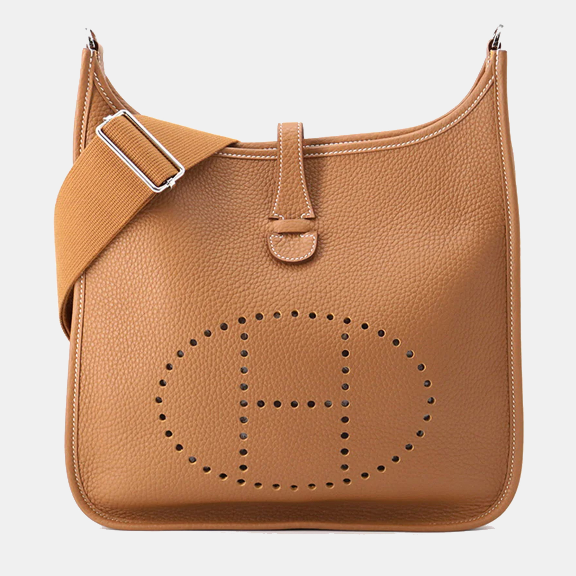 

Hermes Evelyne3 Gold Taurillon Clemence Size Pm, Brown