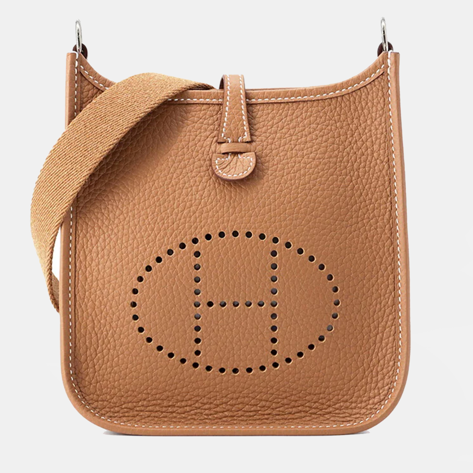 

Hermes Evelyne Long Gold Taurillon Clemence Size Tpm, Brown