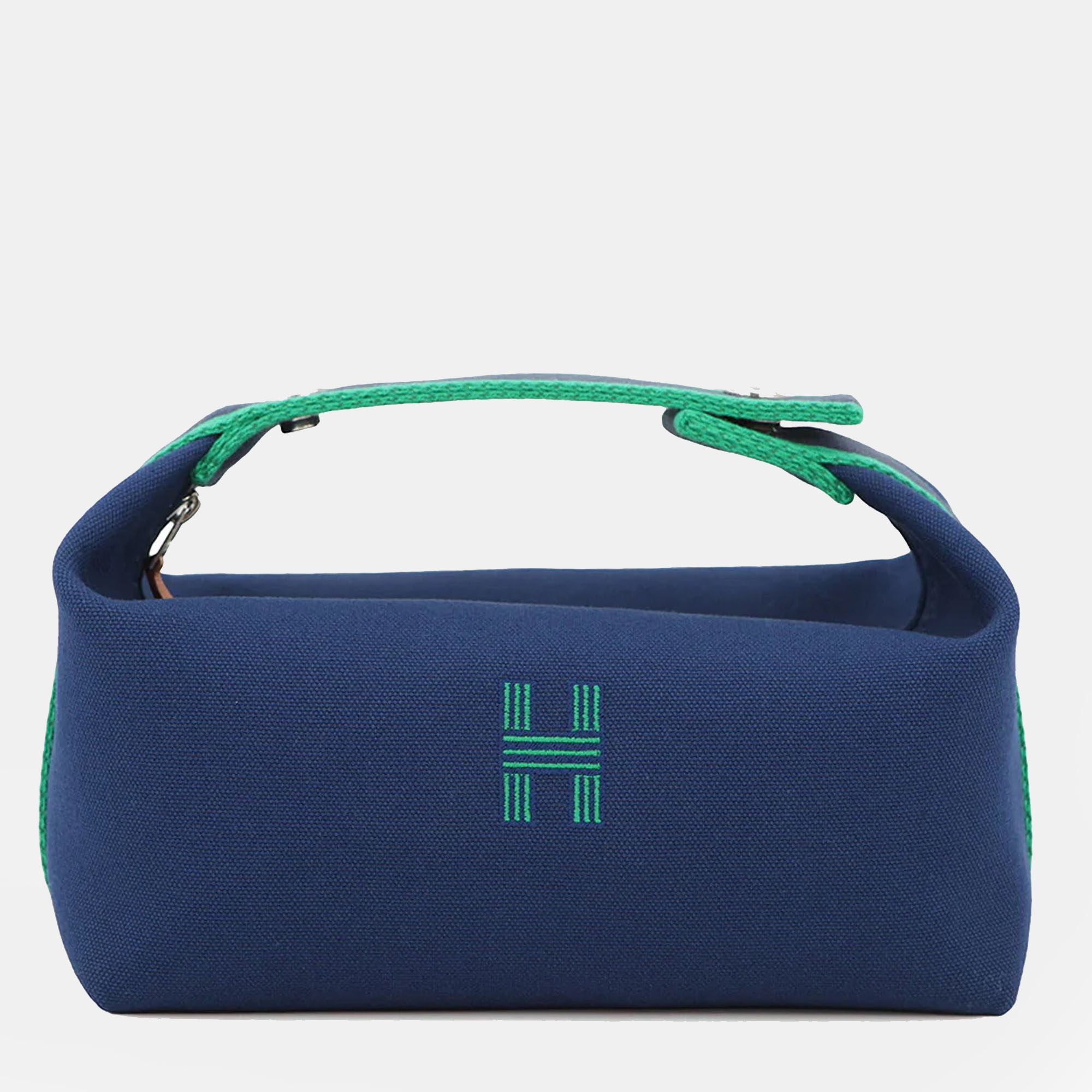 

Hermes Bride A Brac Navy/Green Canvas Size Pm, Blue