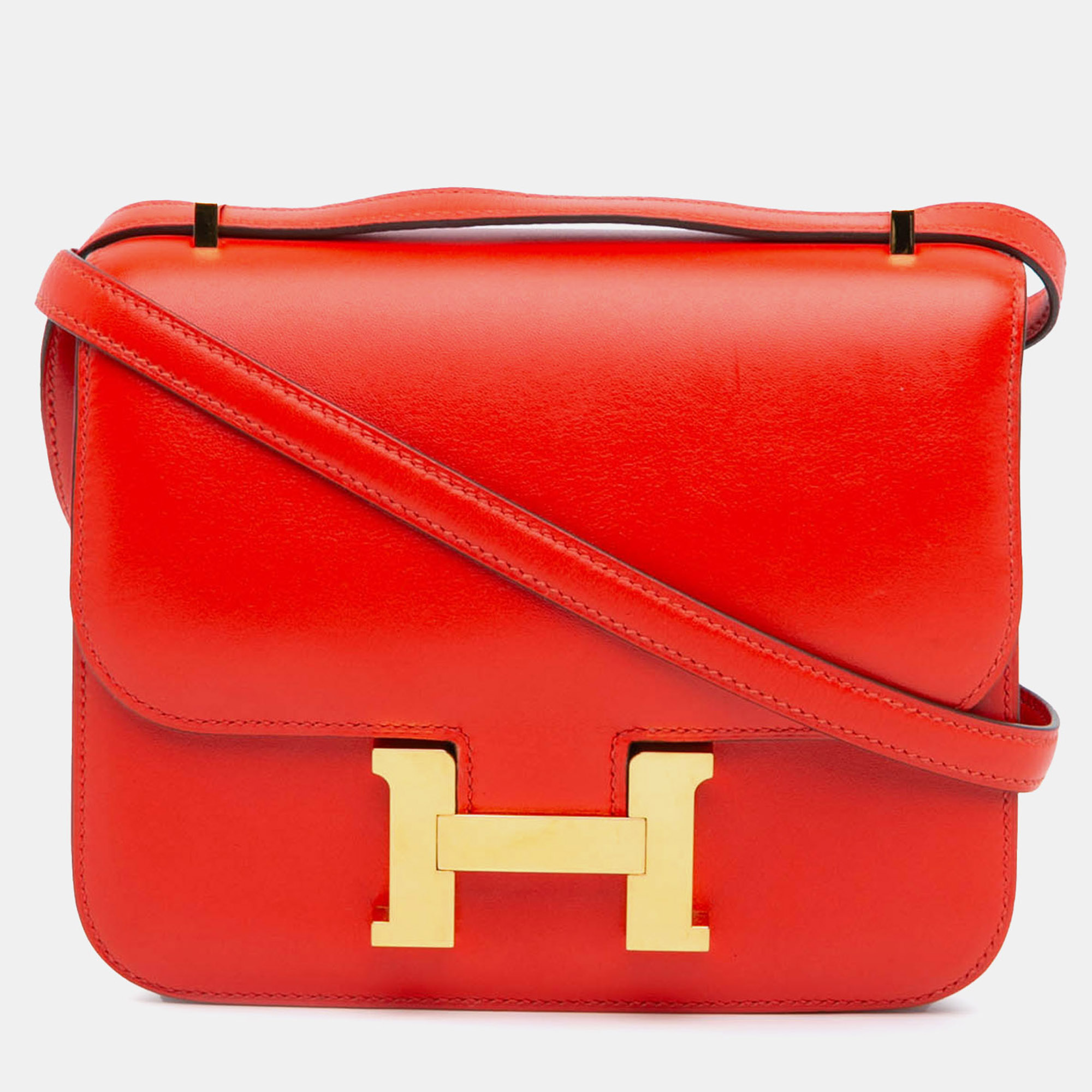 

Hermes Red Mini Tadelakt Constance 18