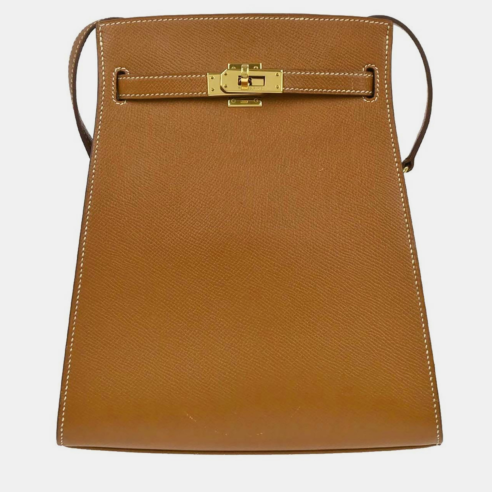 

Hermes Gold Courchevel Kelly Sport PM Shoulder Bag