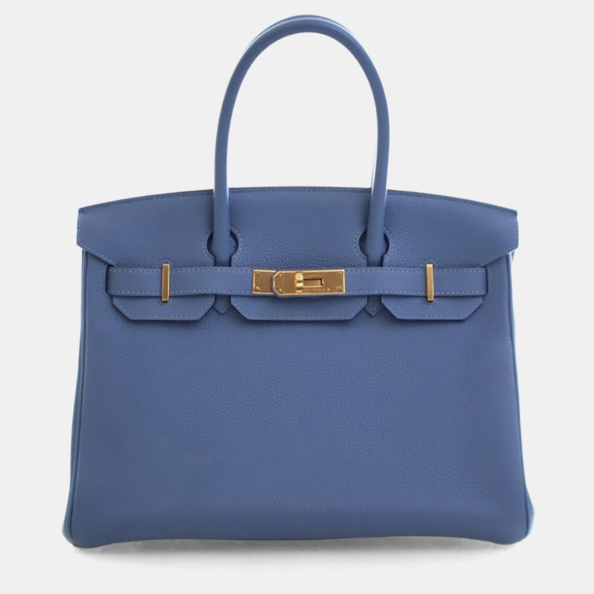 

Hermes Bleu Azur Togo Birkin 30, Blue